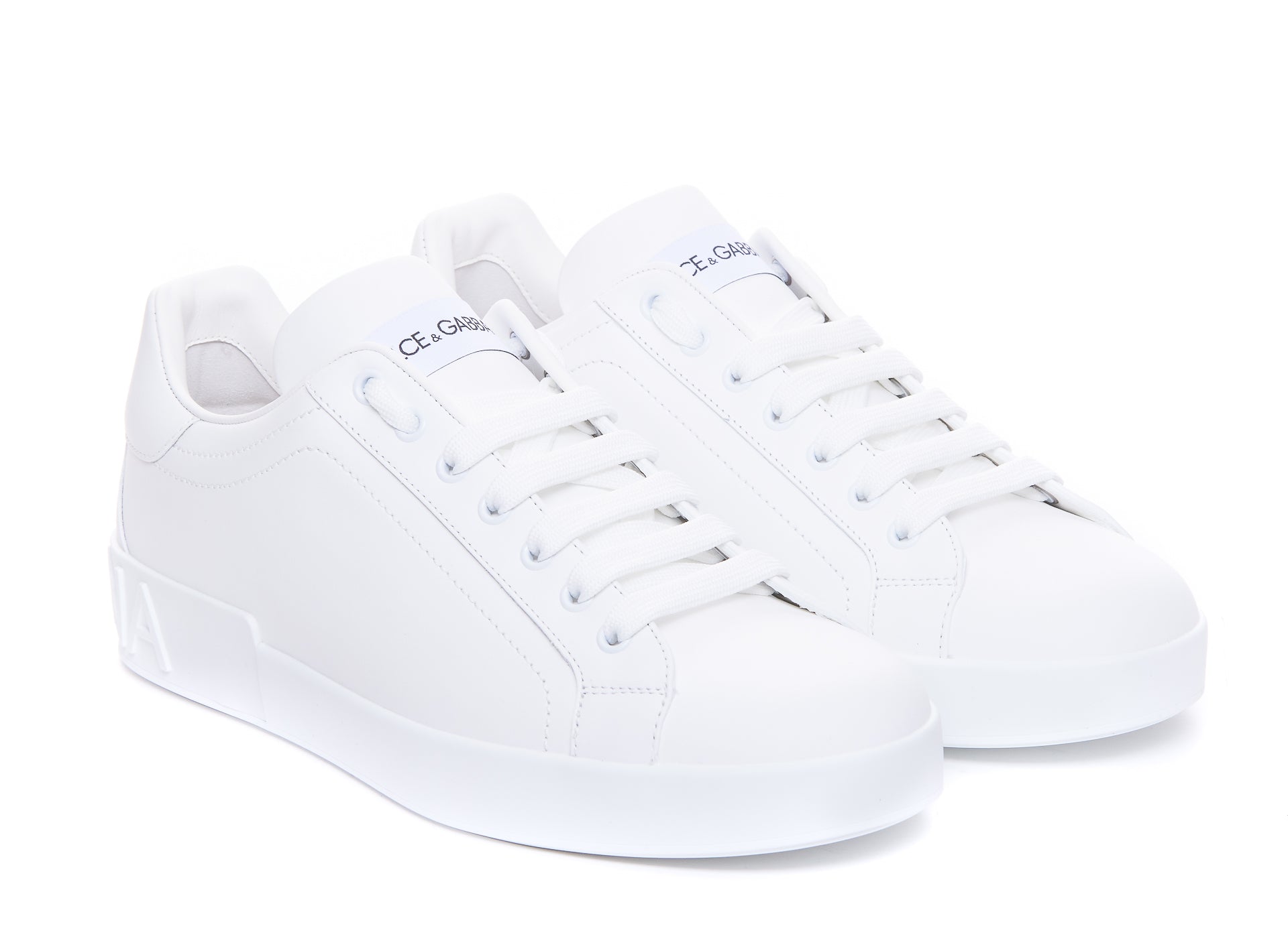 Dolce & Gabbana Sneakers White Calf Leather/rubber Sole
