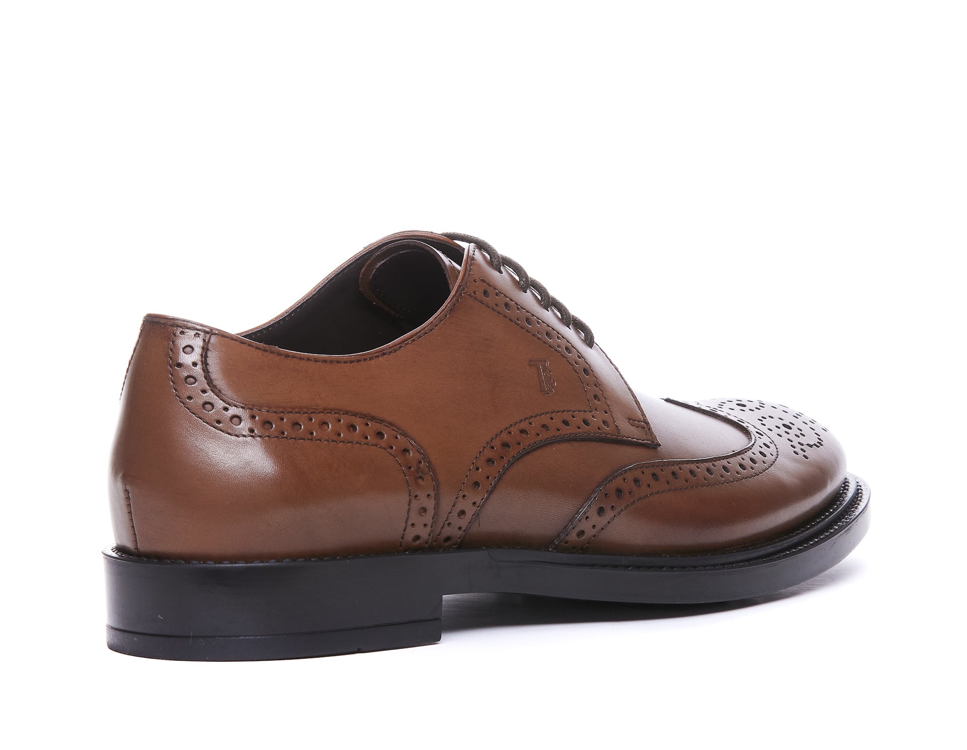 Tods Flat Shoes Brown Calf Leather/rubber Sole