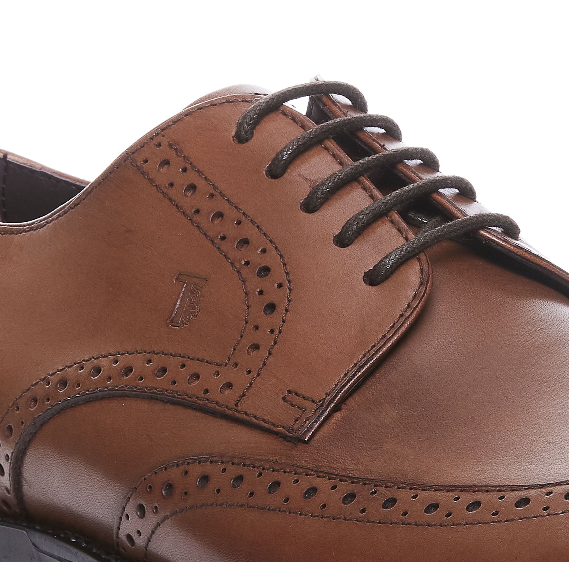 Tods Flat Shoes Brown Calf Leather/rubber Sole