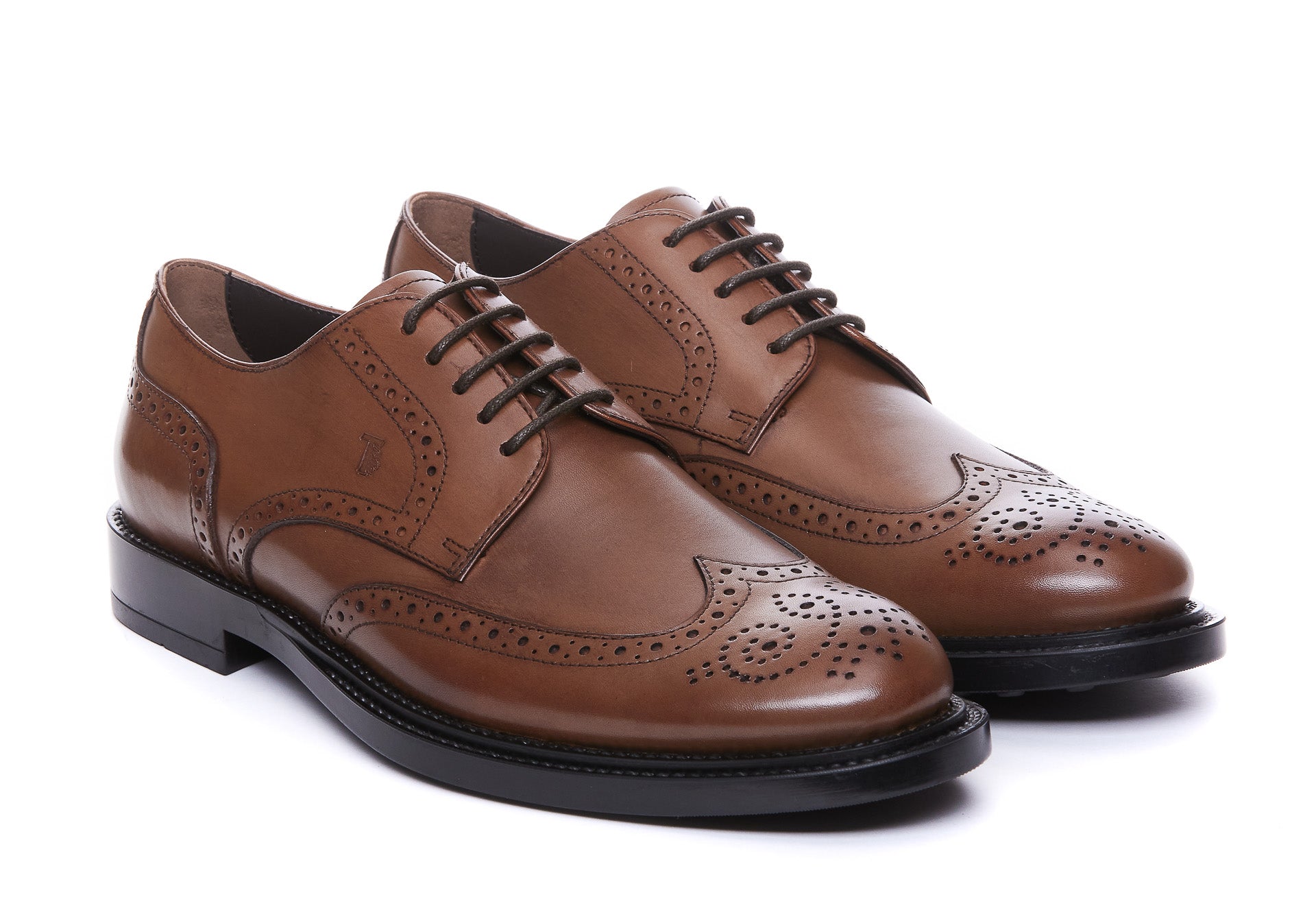 Tods Flat Shoes Brown Calf Leather/rubber Sole