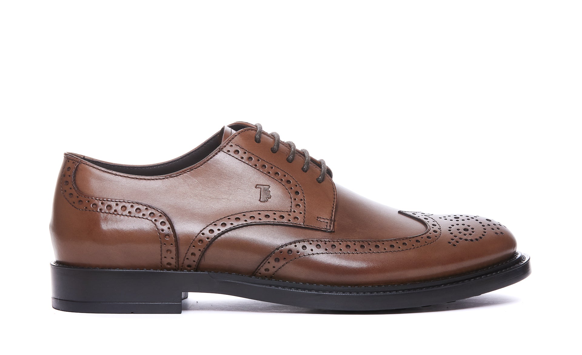 Tods Flat Shoes Brown Calf Leather/rubber Sole
