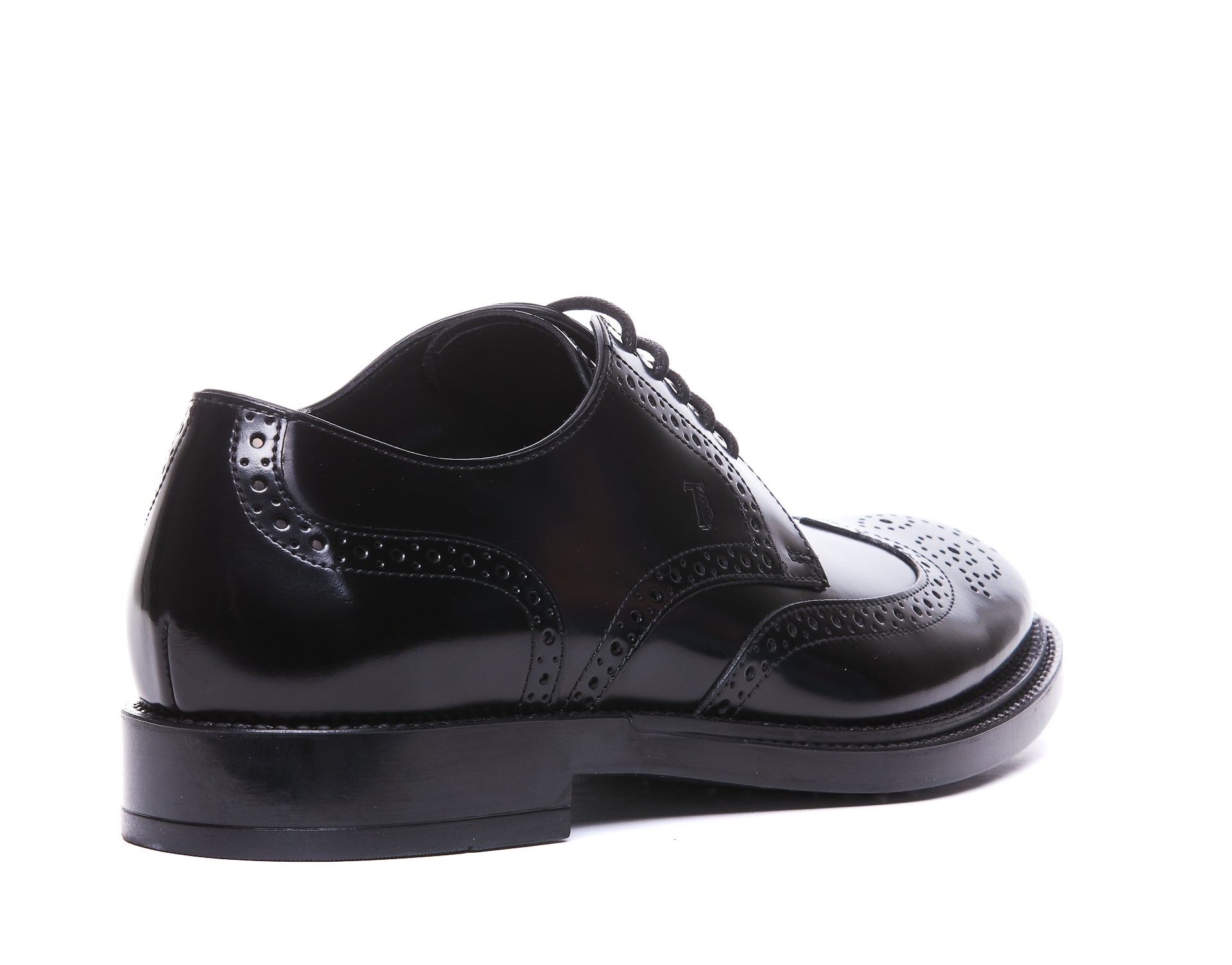 Tods Flat Shoes Black Calf Leather/rubber Sole
