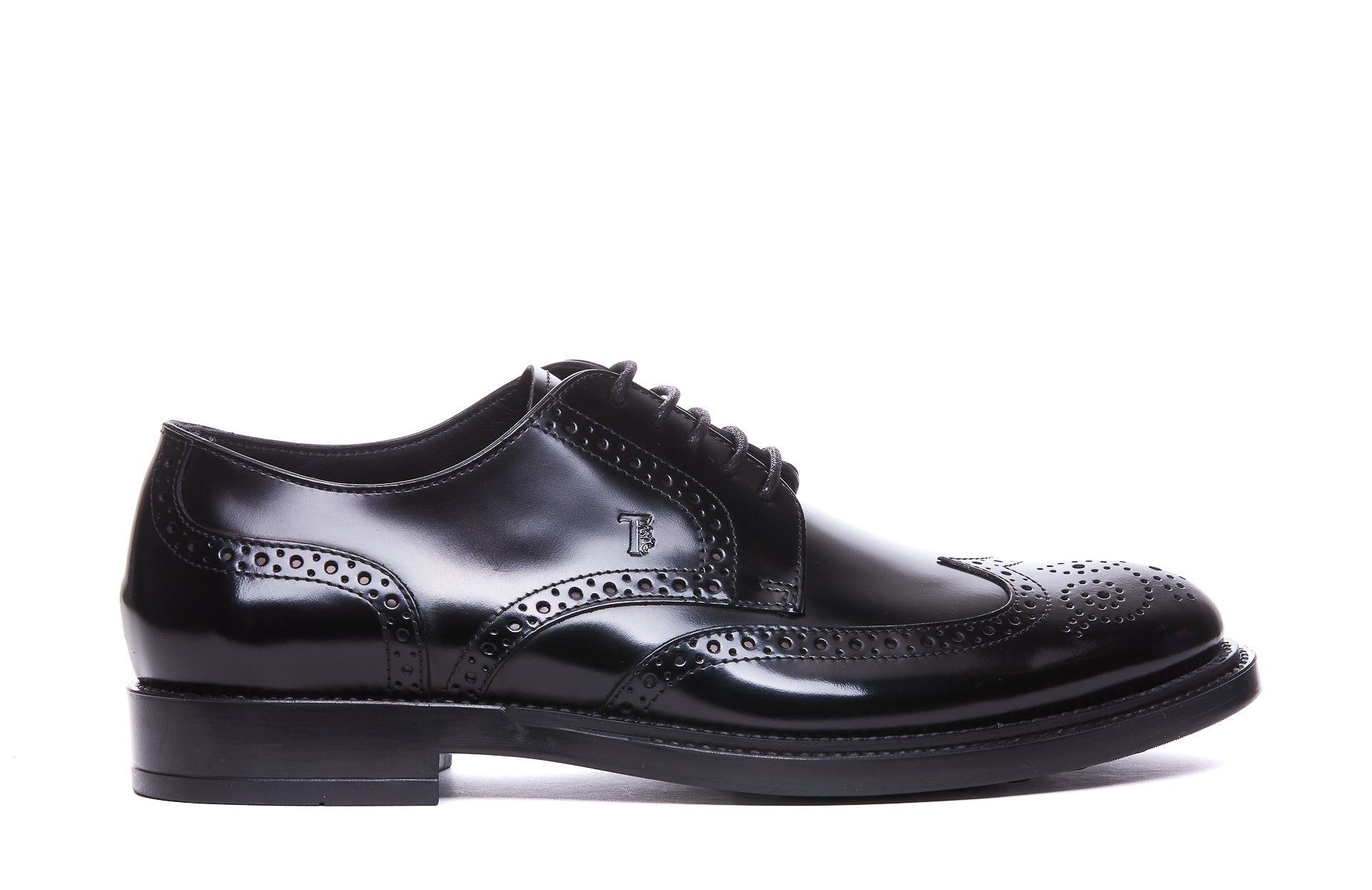 Tods Flat Shoes Black Calf Leather/rubber Sole