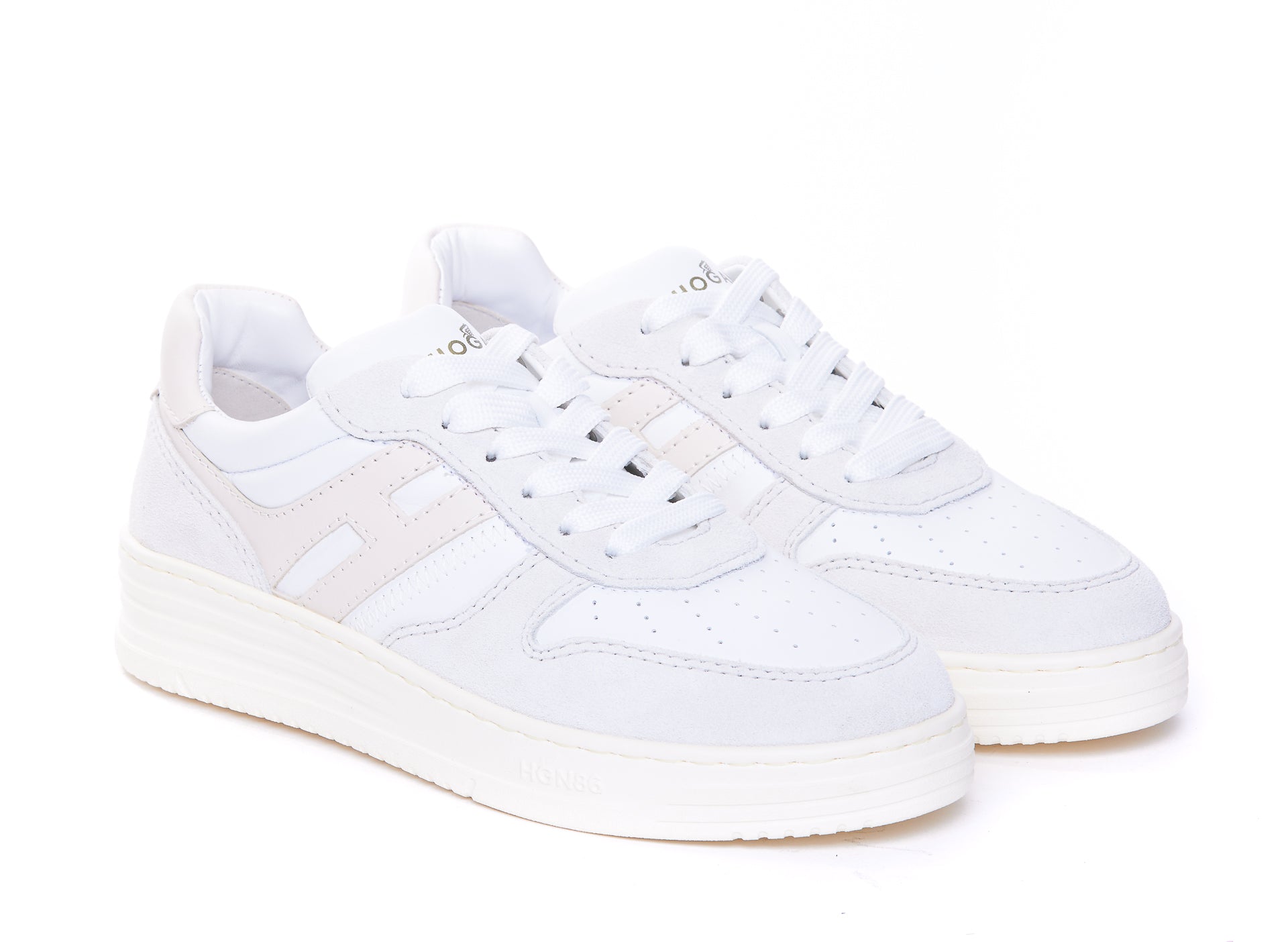 Hogan Sneakers White Calf Leather/rubber Sole