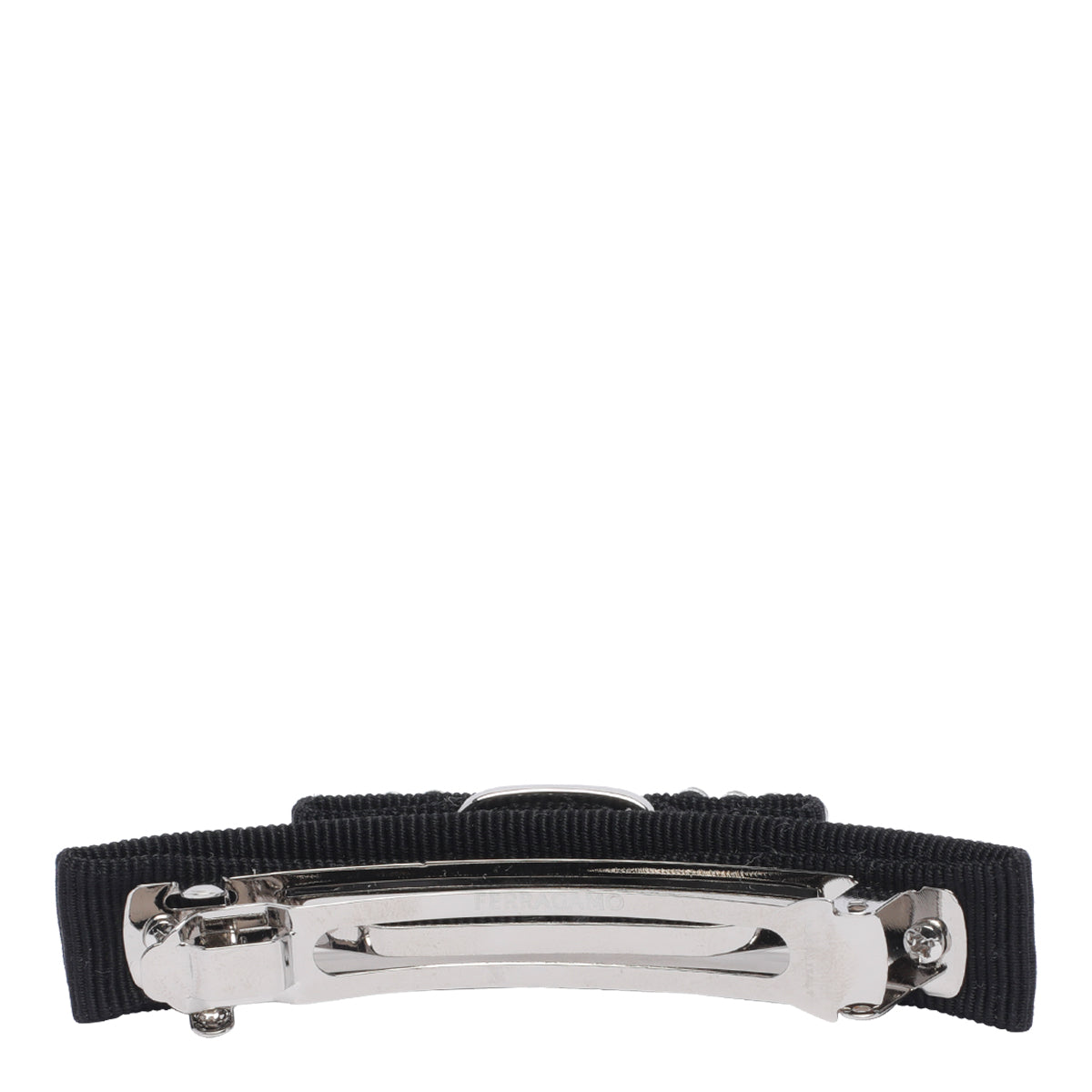 Ferragamo Accessories Black Fabric Brass Crystral