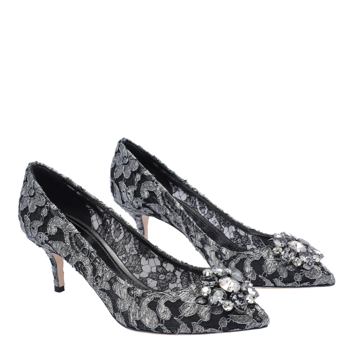 Dolce & Gabbana With Heel Grey Polyamide Polyester Lamb