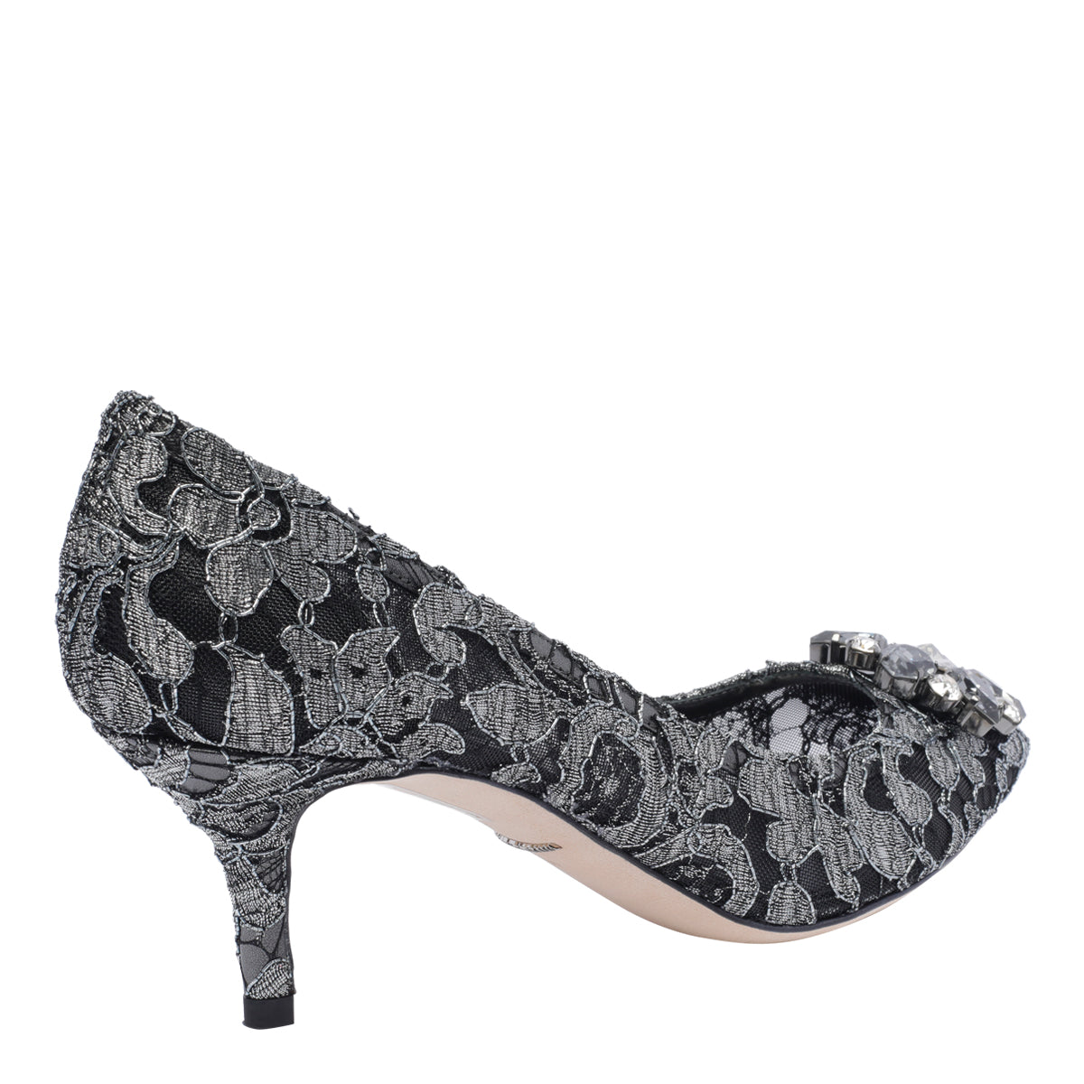 Dolce & Gabbana With Heel Grey Polyamide Polyester Lamb