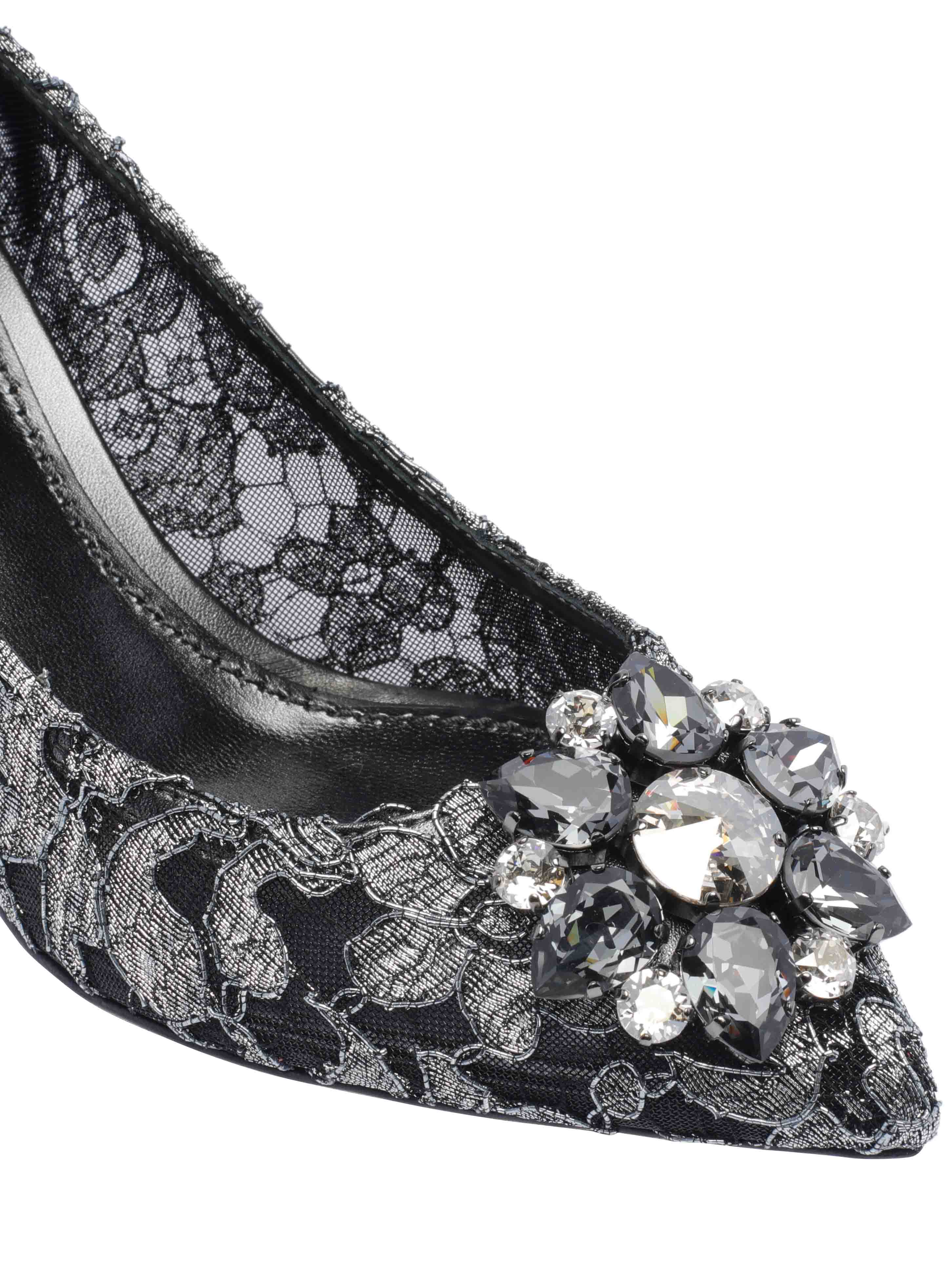 Dolce & Gabbana With Heel Grey Polyamide Polyester Lamb