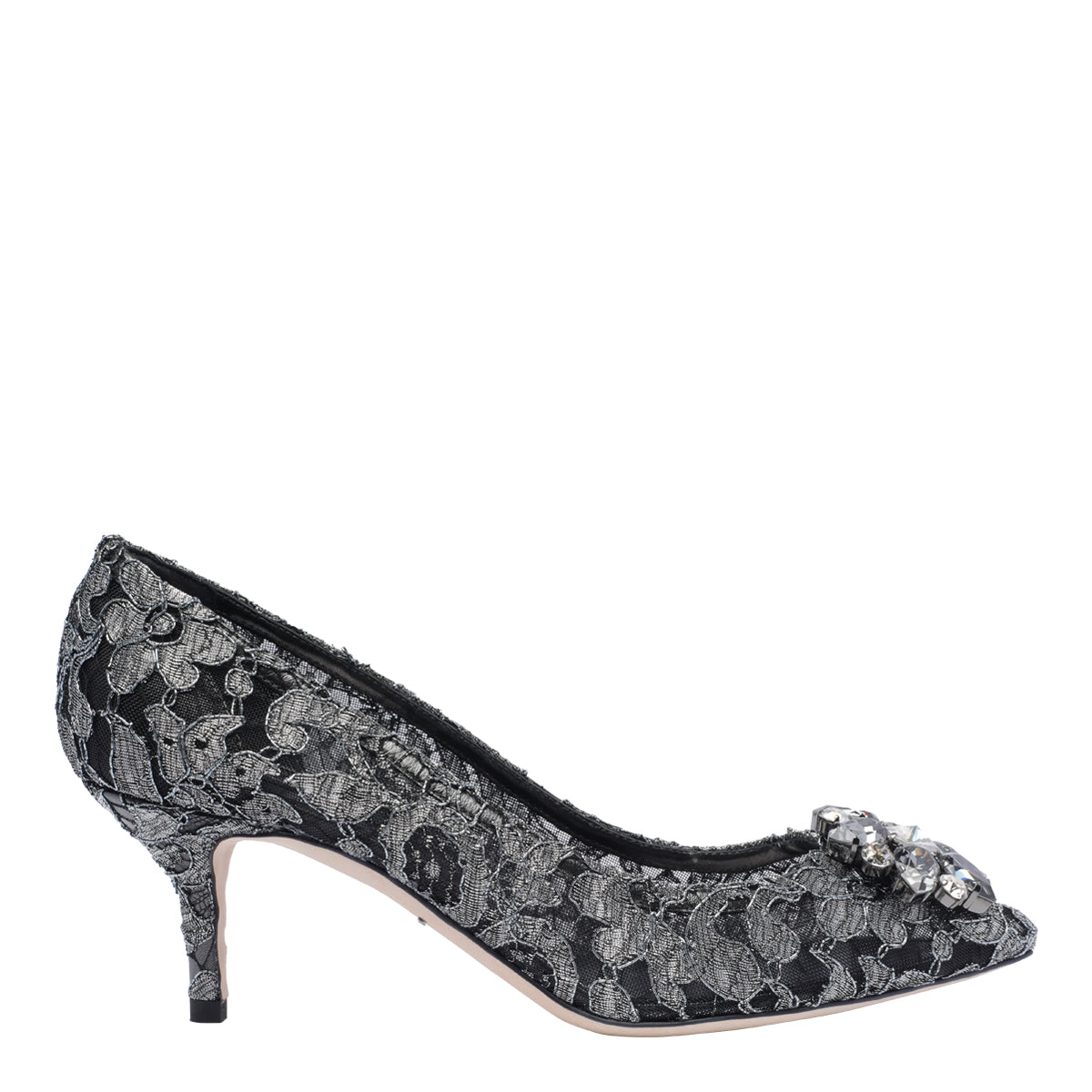 Dolce & Gabbana With Heel Grey Polyamide Polyester Lamb