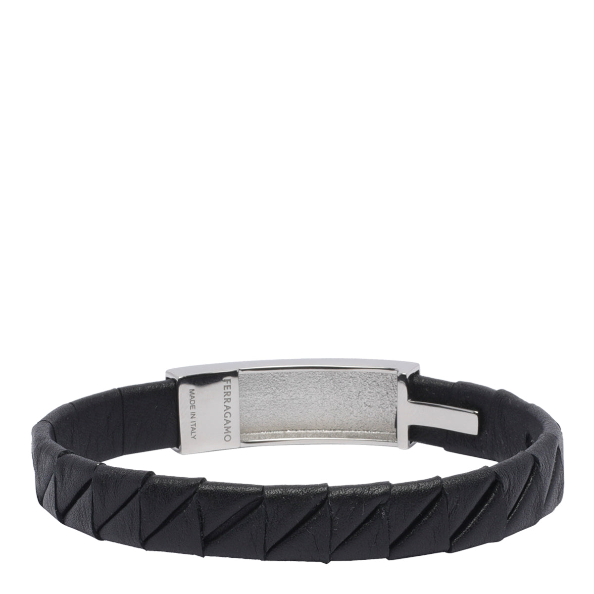 Ferragamo Bijoux Black Calf Leather Brass