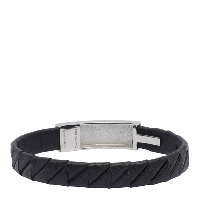 Ferragamo Bijoux Black Calf Leather Brass