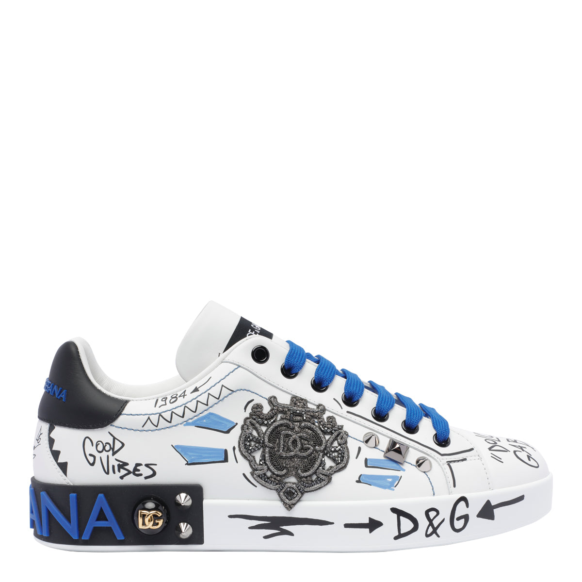 Dolce & Gabbana Sneakers White Calf Leather/rubber Sole