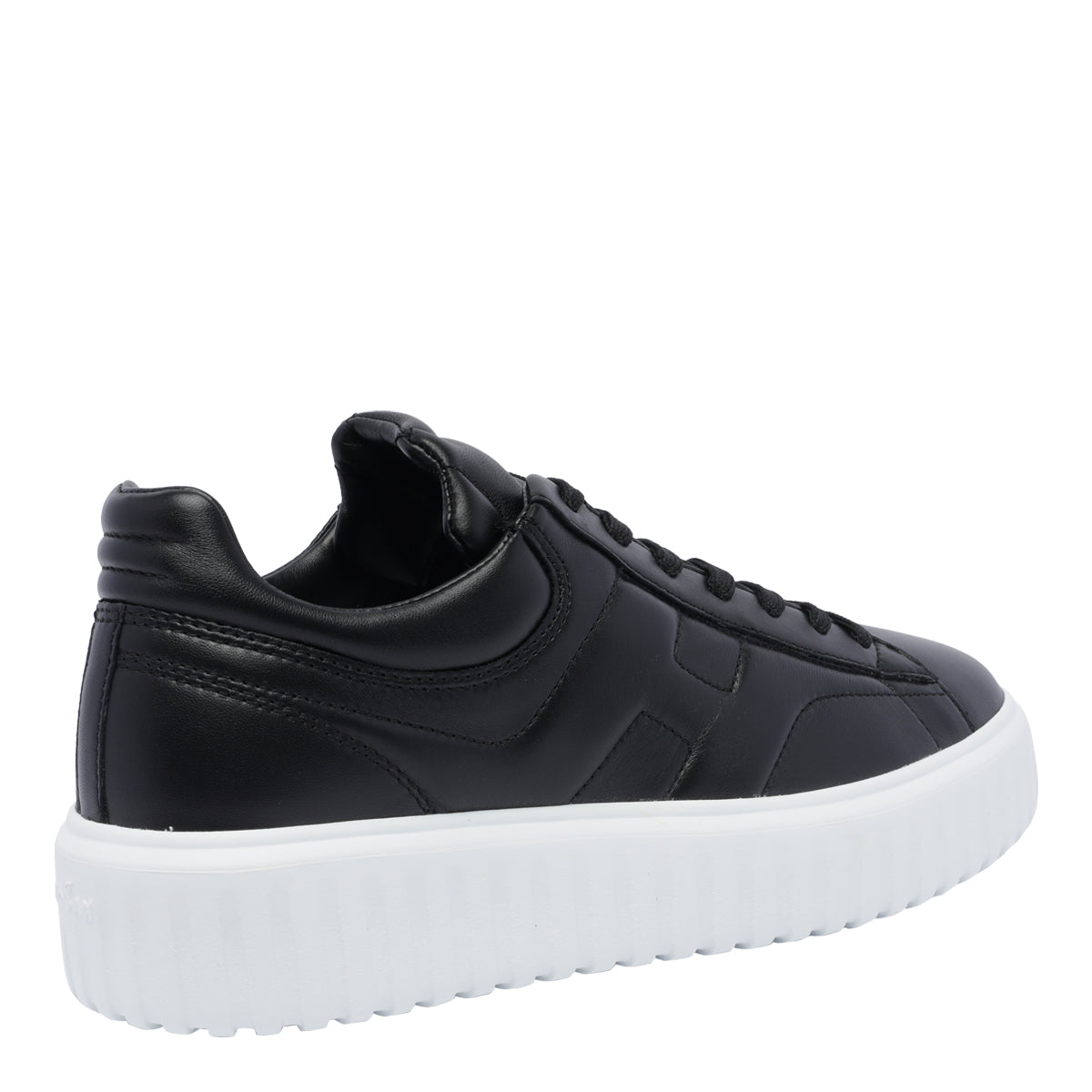Hogan Sneakers Black Calf Leather/rubber Sole