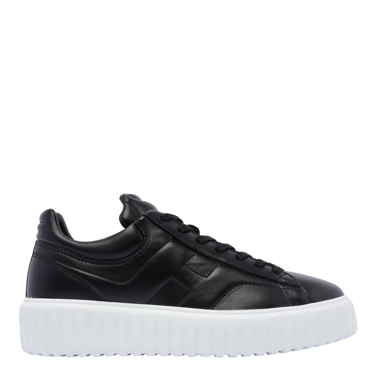 Hogan Sneakers Black Calf Leather/rubber Sole