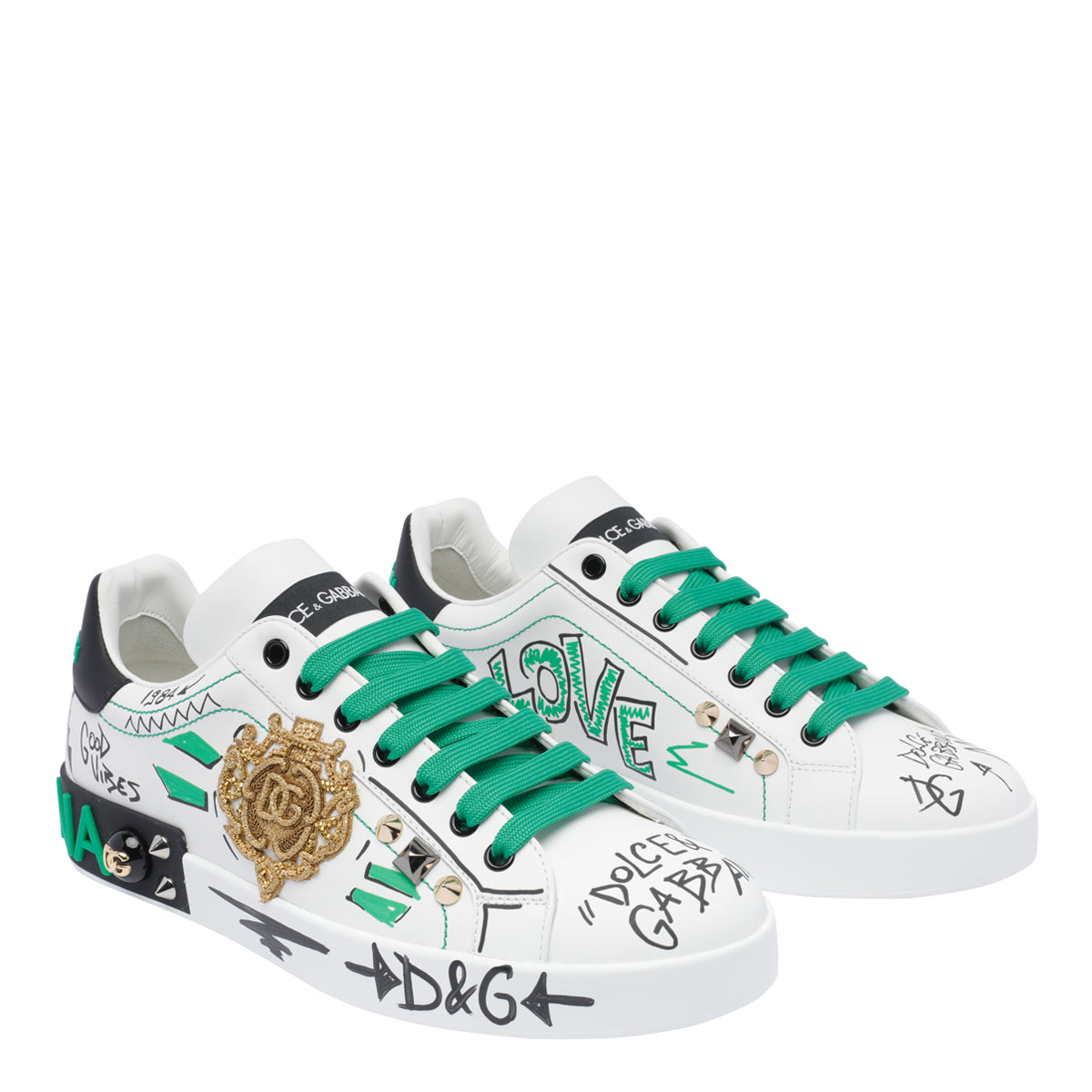 Dolce & Gabbana Sneakers White Calf Leather/rubber Sole