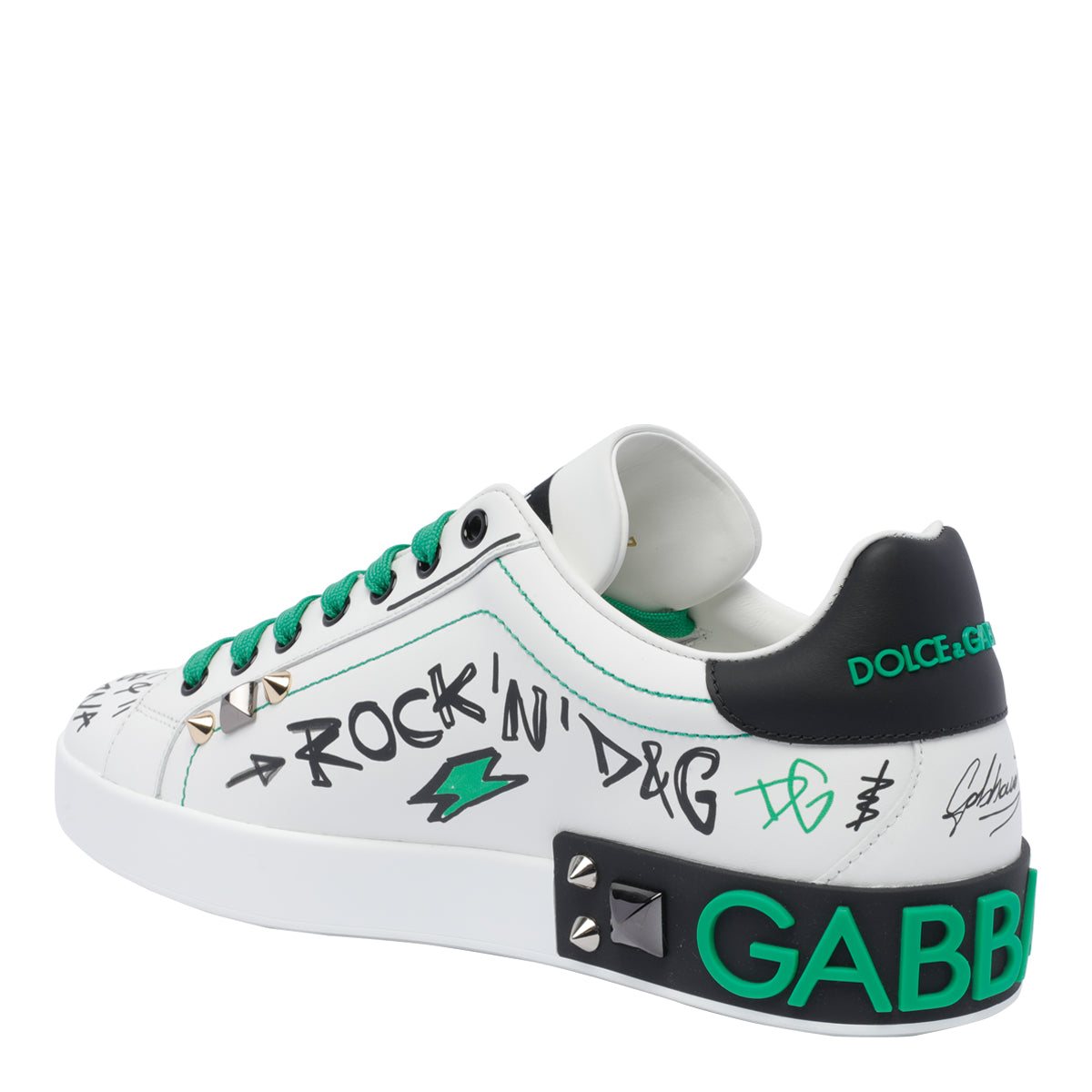 Dolce & Gabbana Sneakers White Calf Leather/rubber Sole