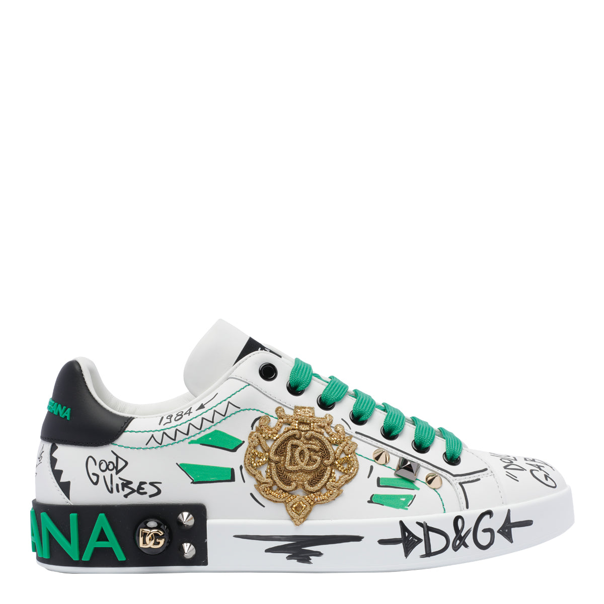 Dolce & Gabbana Sneakers White Calf Leather/rubber Sole