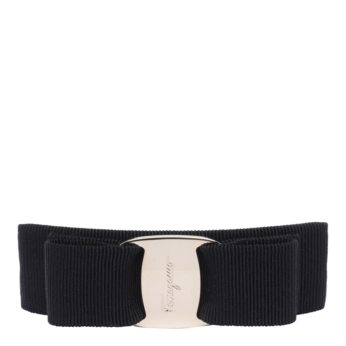 Ferragamo Accessories Black Fabric Brass