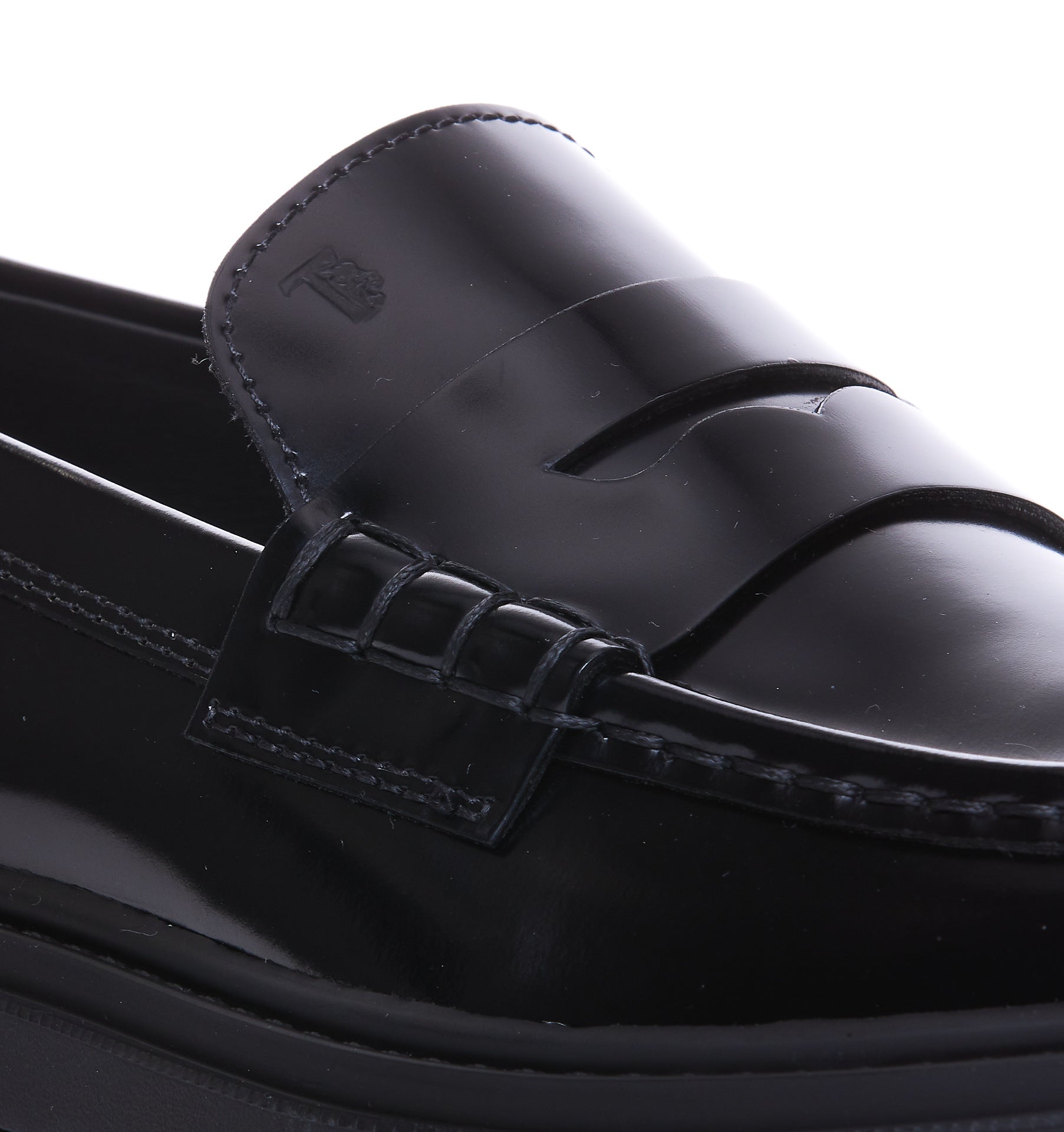 Tods Flat Shoes Black Calf Leather/rubber Sole