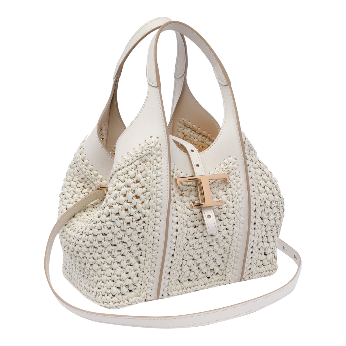 Tods Bags White Rafia Calf Leather