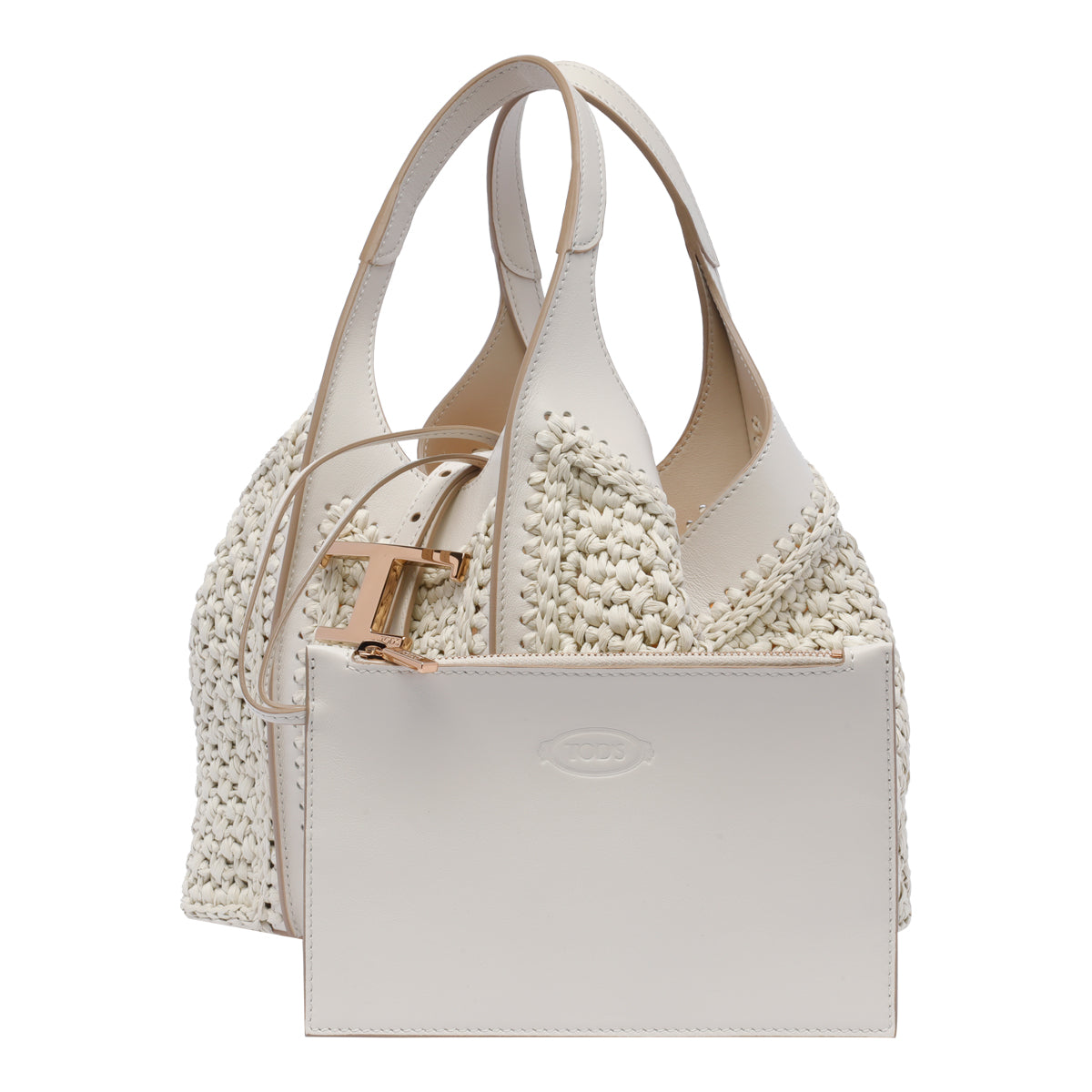 Tods Bags White Rafia Calf Leather
