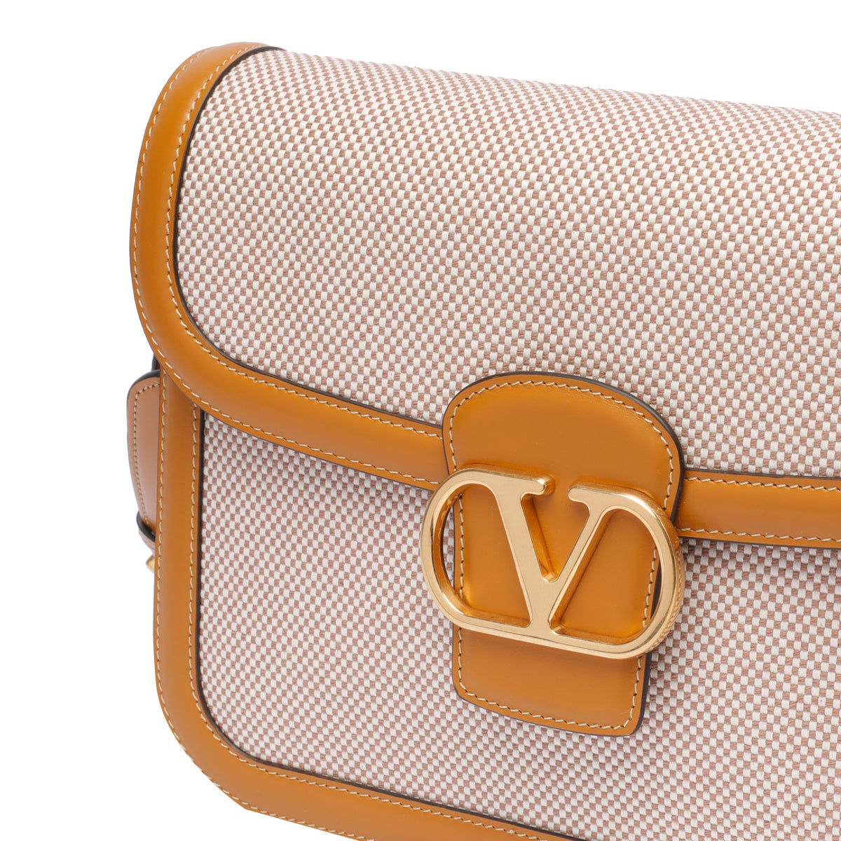 Valentino Garavani Bags Beige Fabric Calf Leather