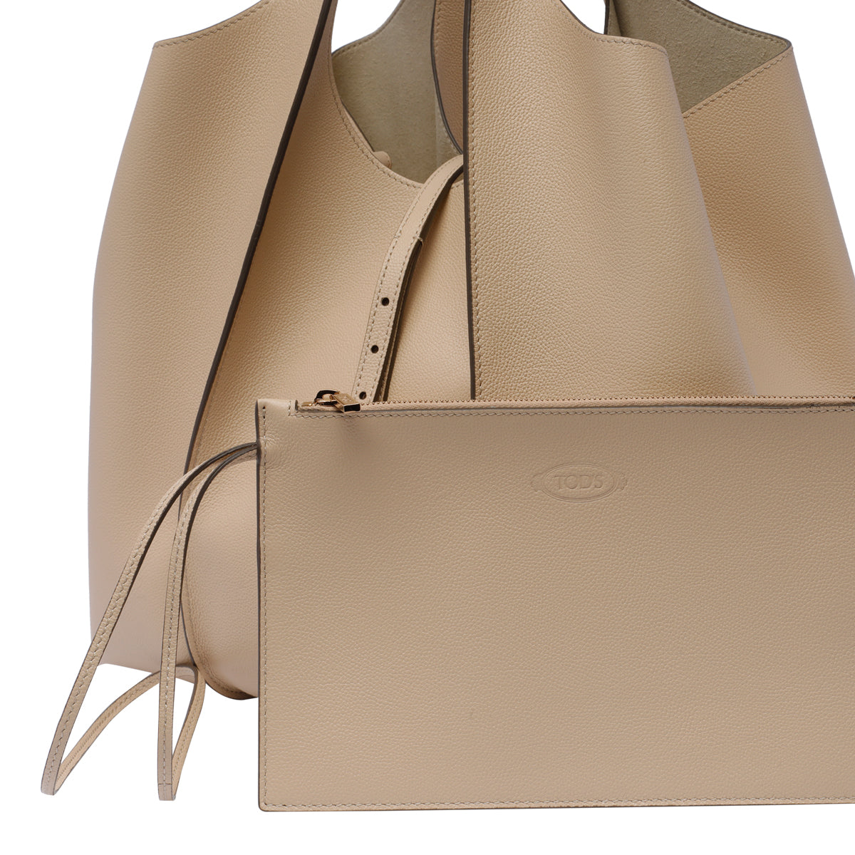 Tods Bags Beige Calf Leather