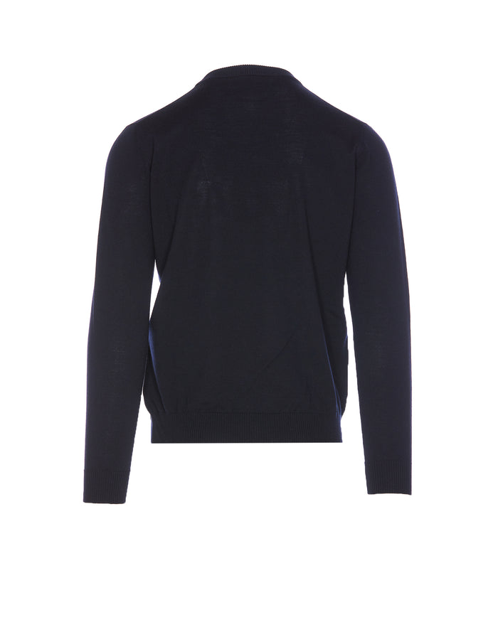 Fendi Sweaters Blue Virgin Wool