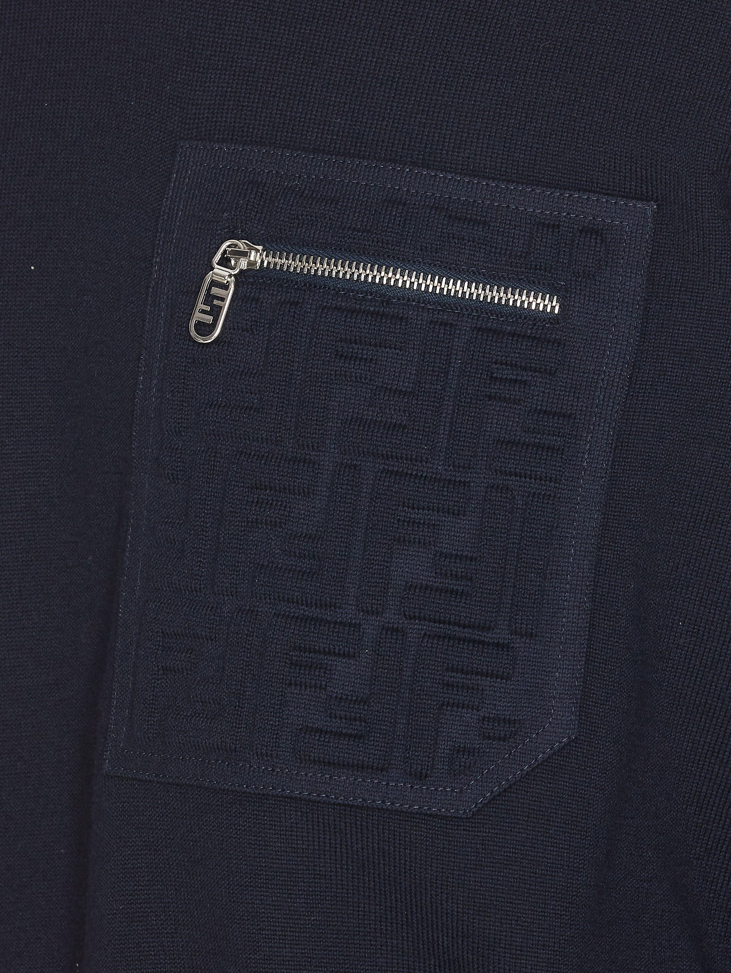 Fendi Sweaters Blue Virgin Wool