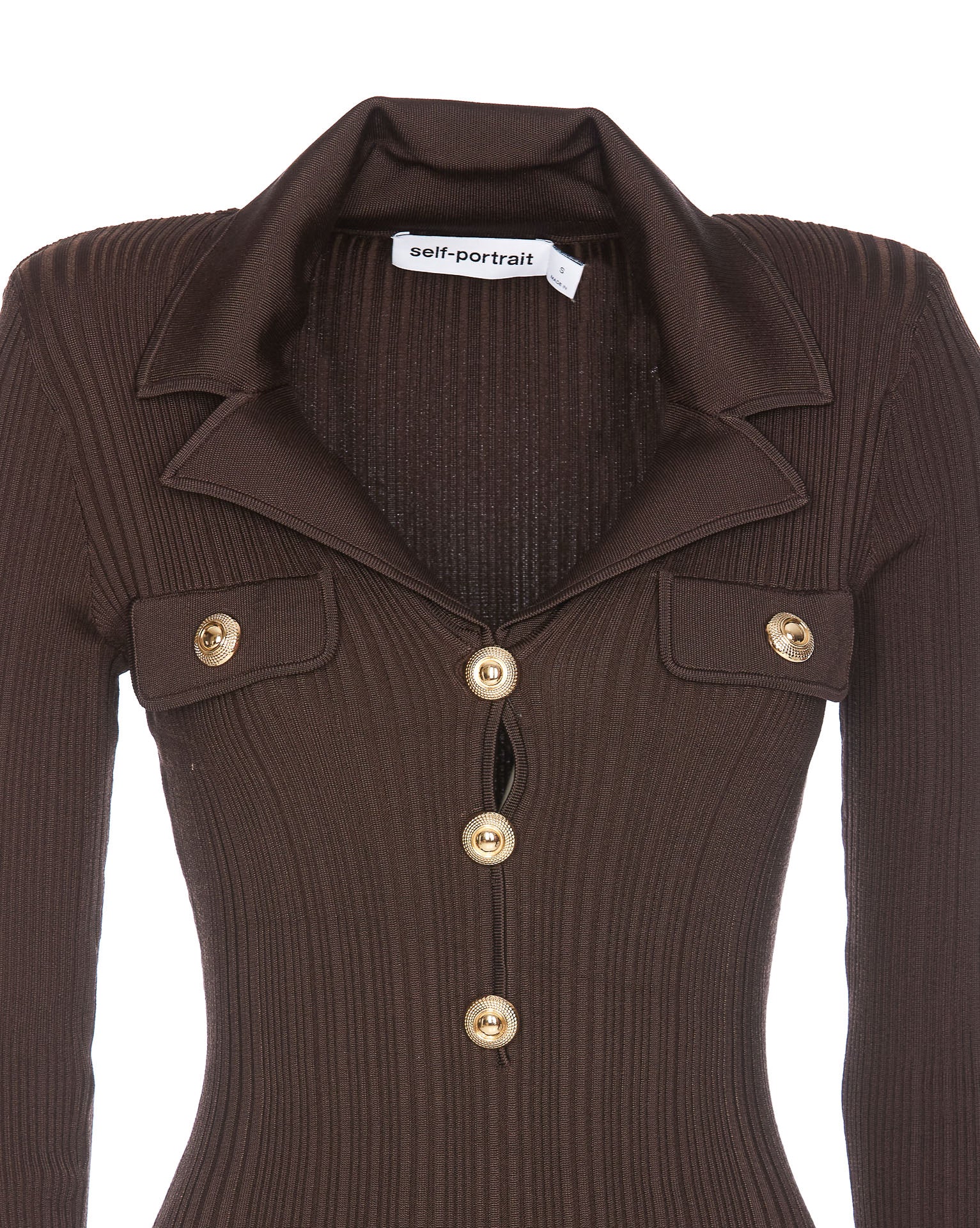Self Portrait Dresses Brown Viscose
