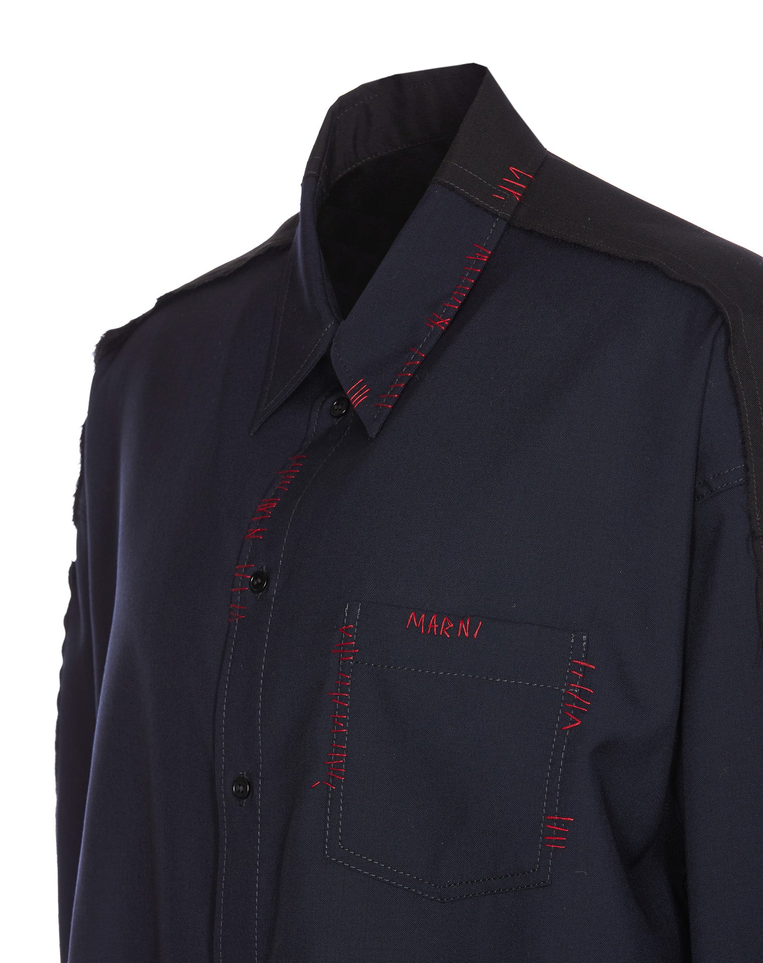 Marni Shirts Blue Virgin Wool