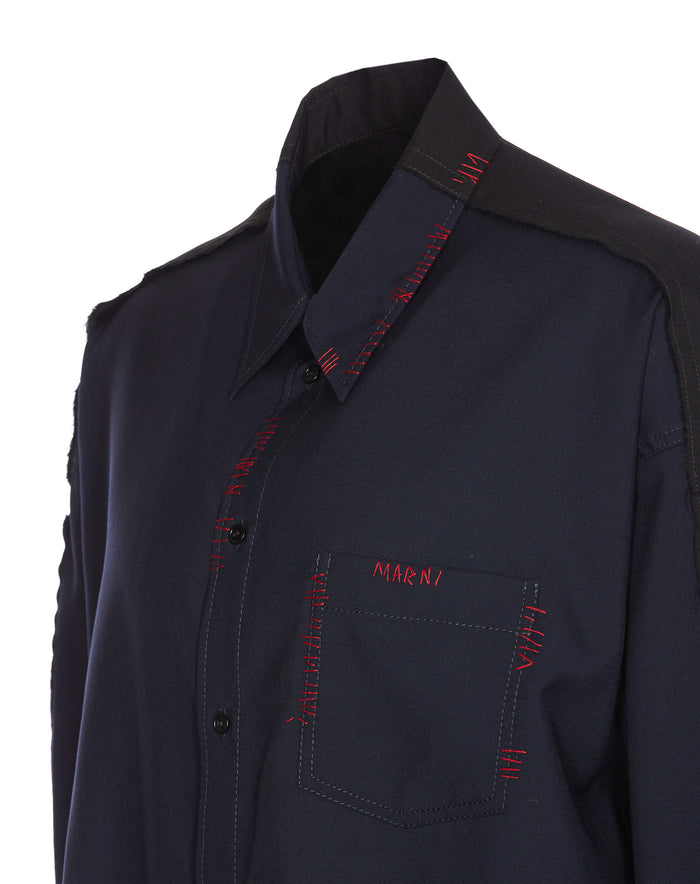 Marni Shirts Blue Virgin Wool