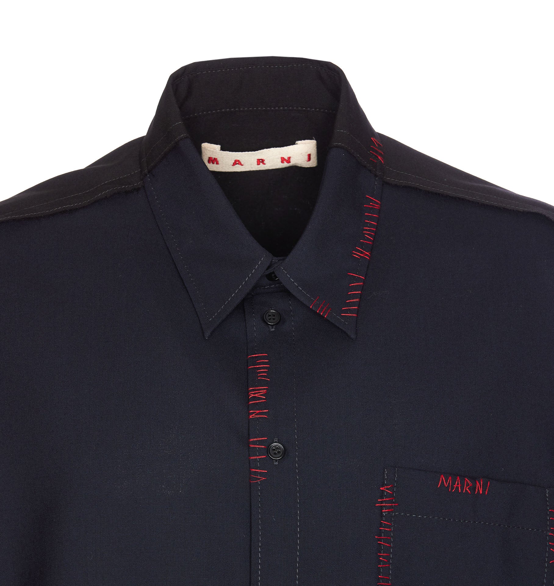 Marni Shirts Blue Virgin Wool