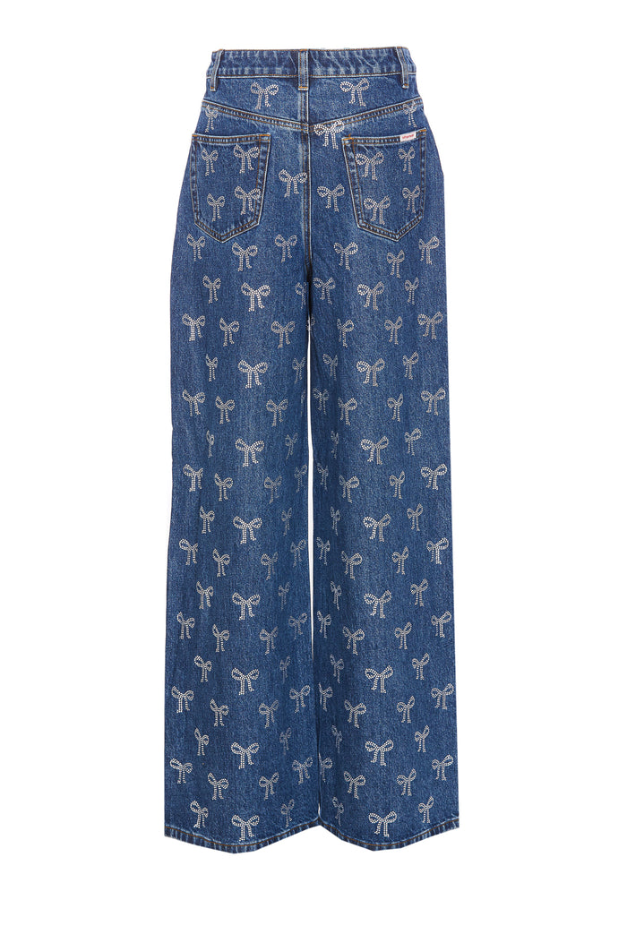 Self Portrait Jeans Blue Cotton