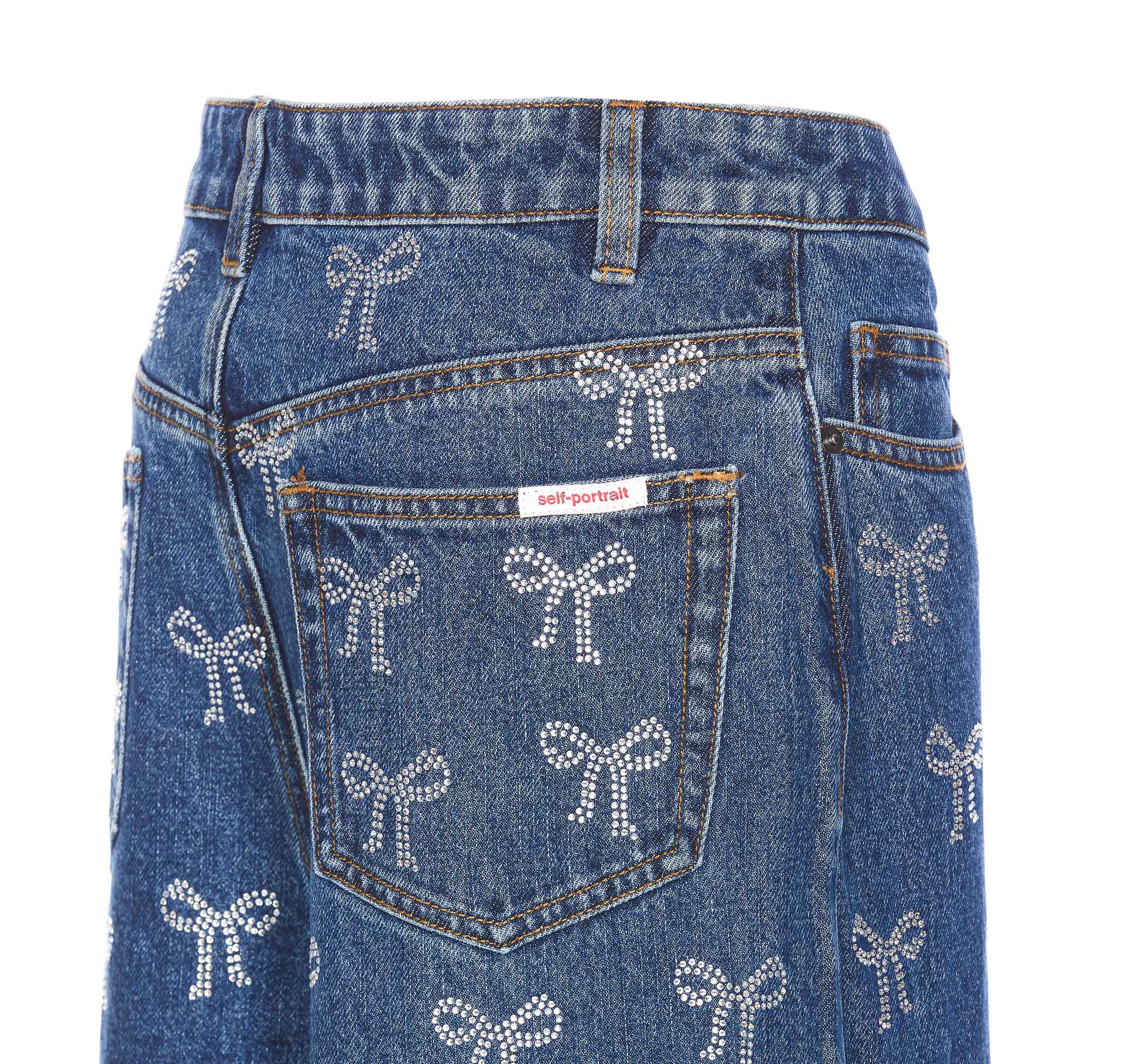 Self Portrait Jeans Blue Cotton