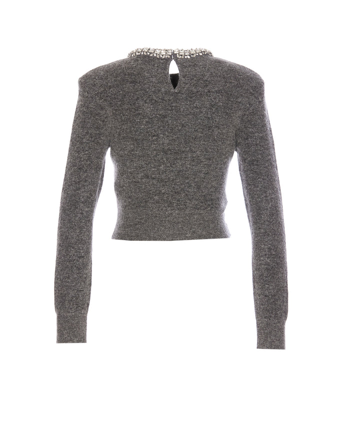 Self Portrait Top Grey Viscose