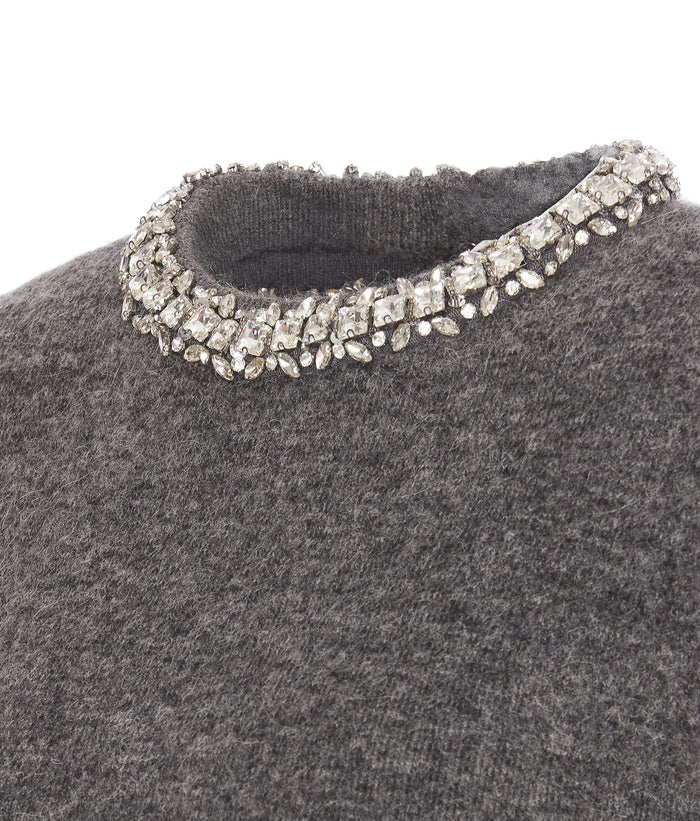 Self Portrait Top Grey Viscose