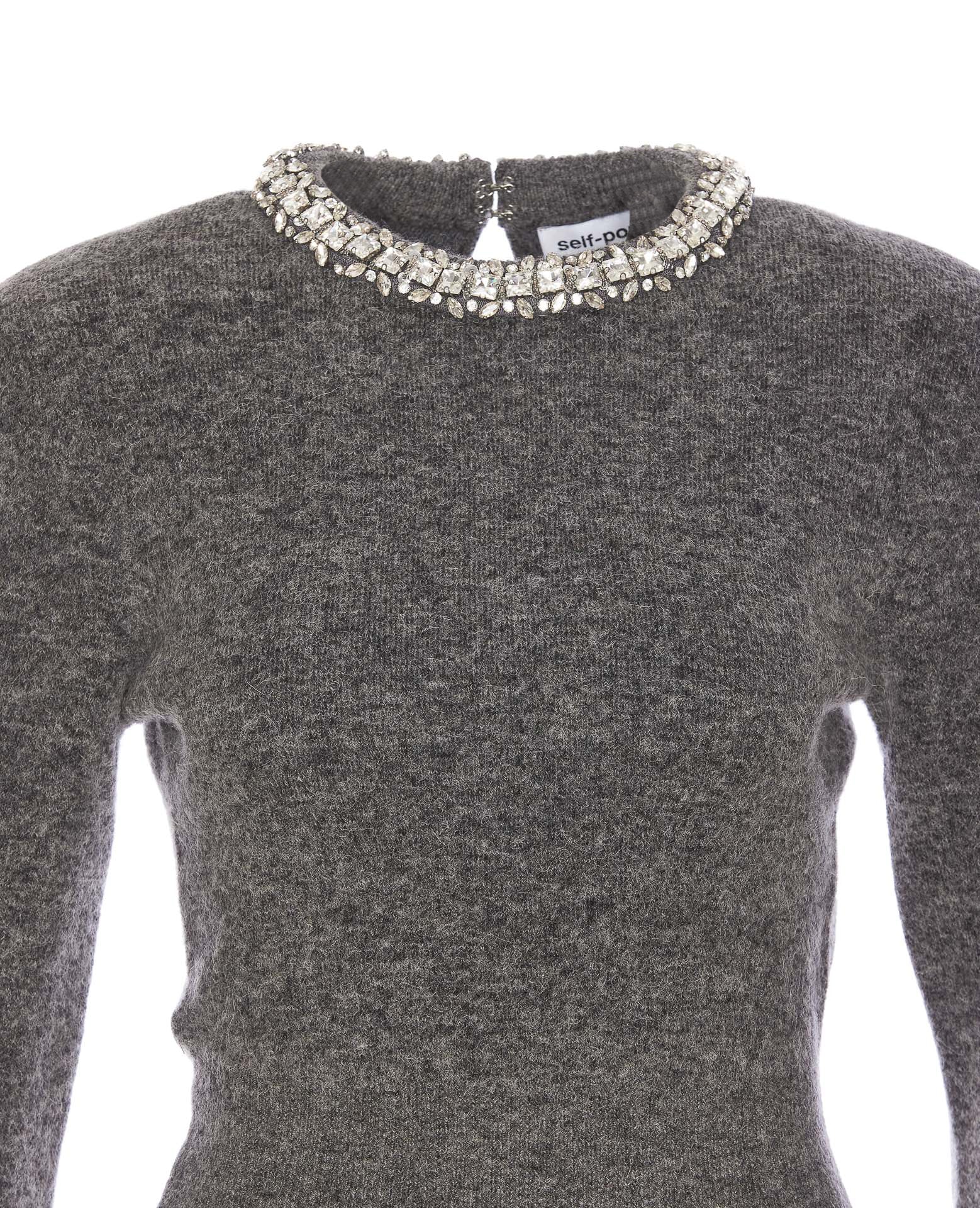 Self Portrait Top Grey Viscose
