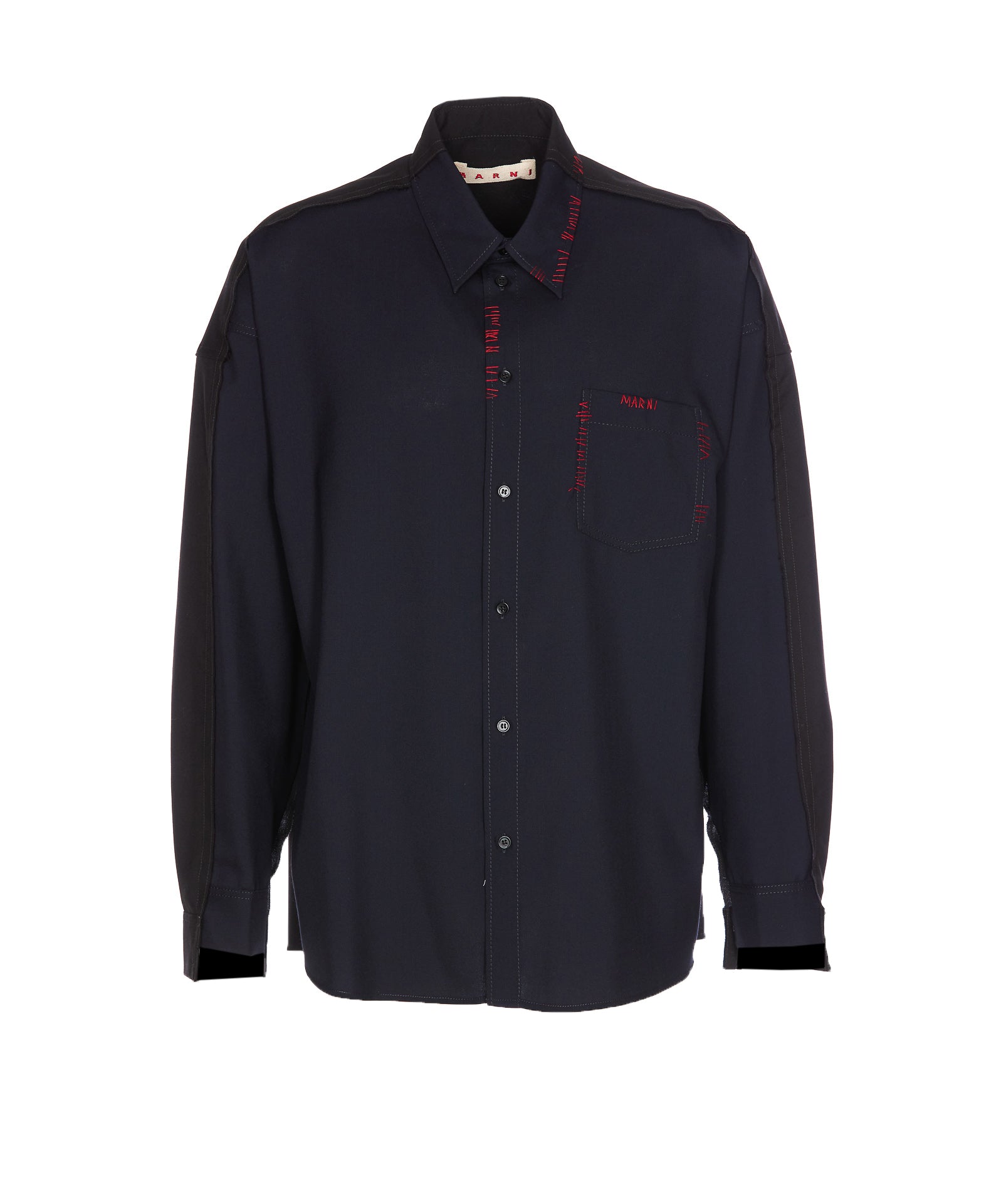 Marni Shirts Blue Virgin Wool
