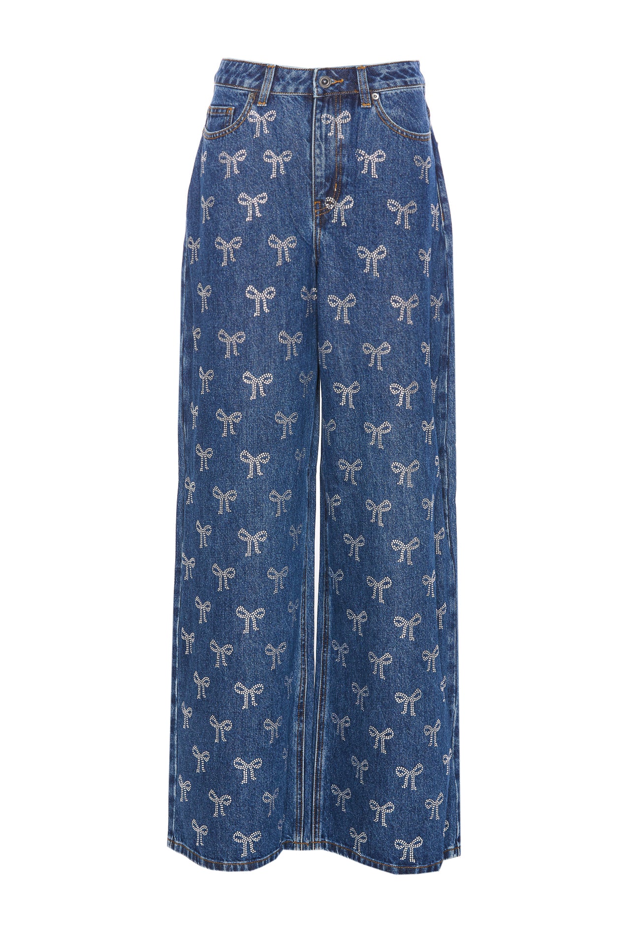 Self Portrait Jeans Blue Cotton