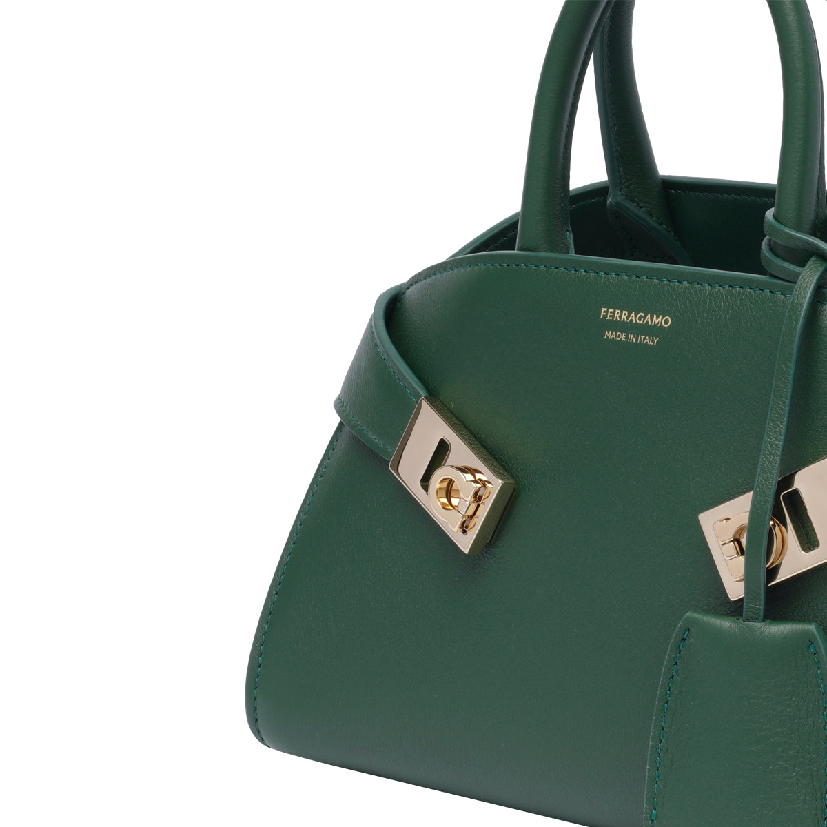 Ferragamo Bags Green Calf Leather