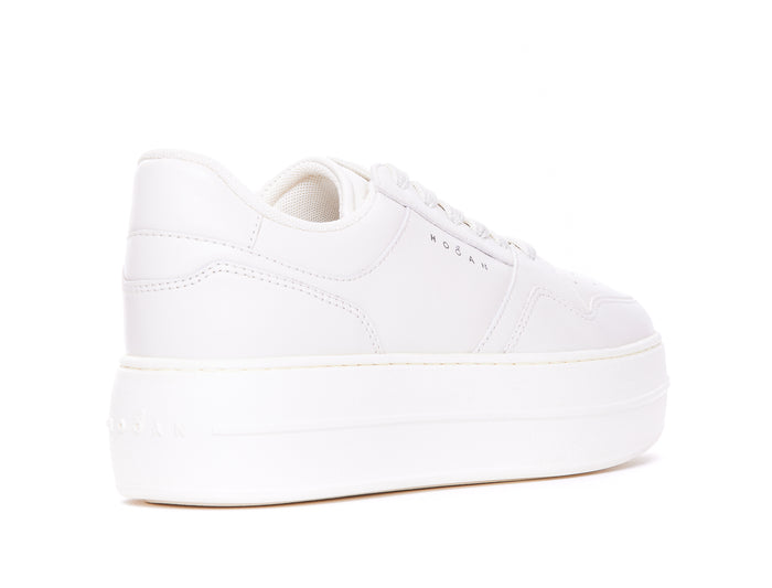 Hogan Sneakers White Calf Leather/rubber Sole