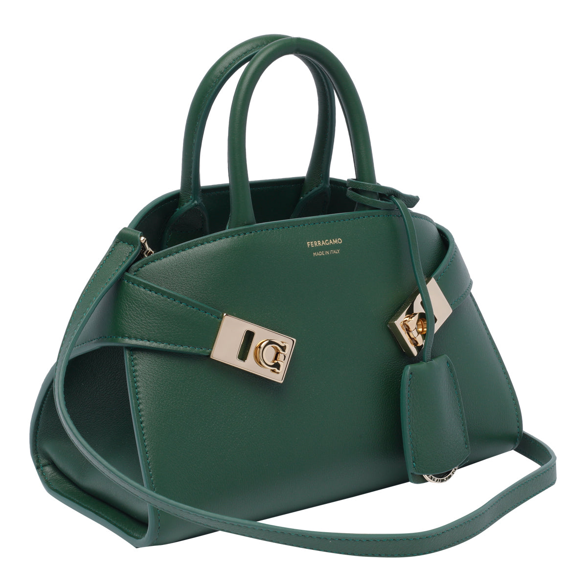 Ferragamo Bags Green Calf Leather