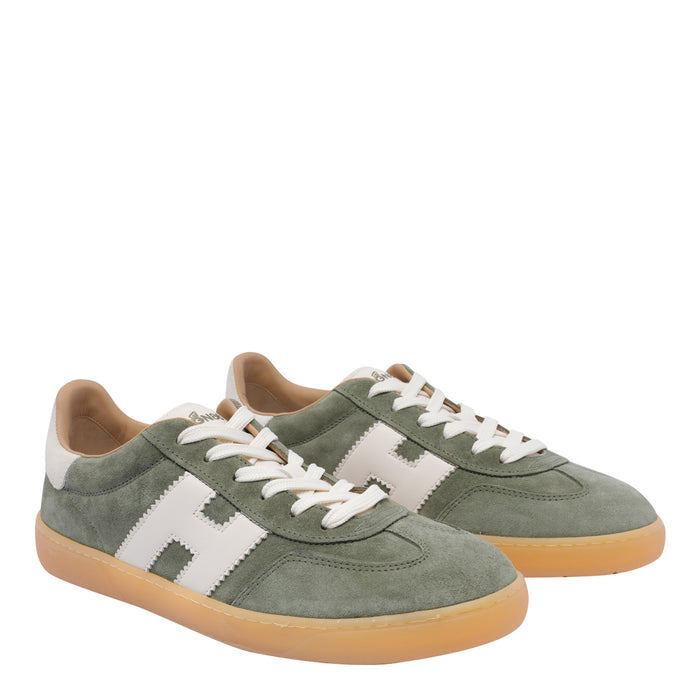 Hogan Sneakers Green Suede Leather/rubber Sole