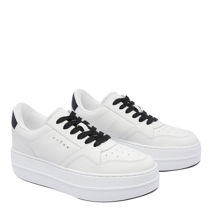 Hogan Sneakers White Calf Leather/rubber Sole
