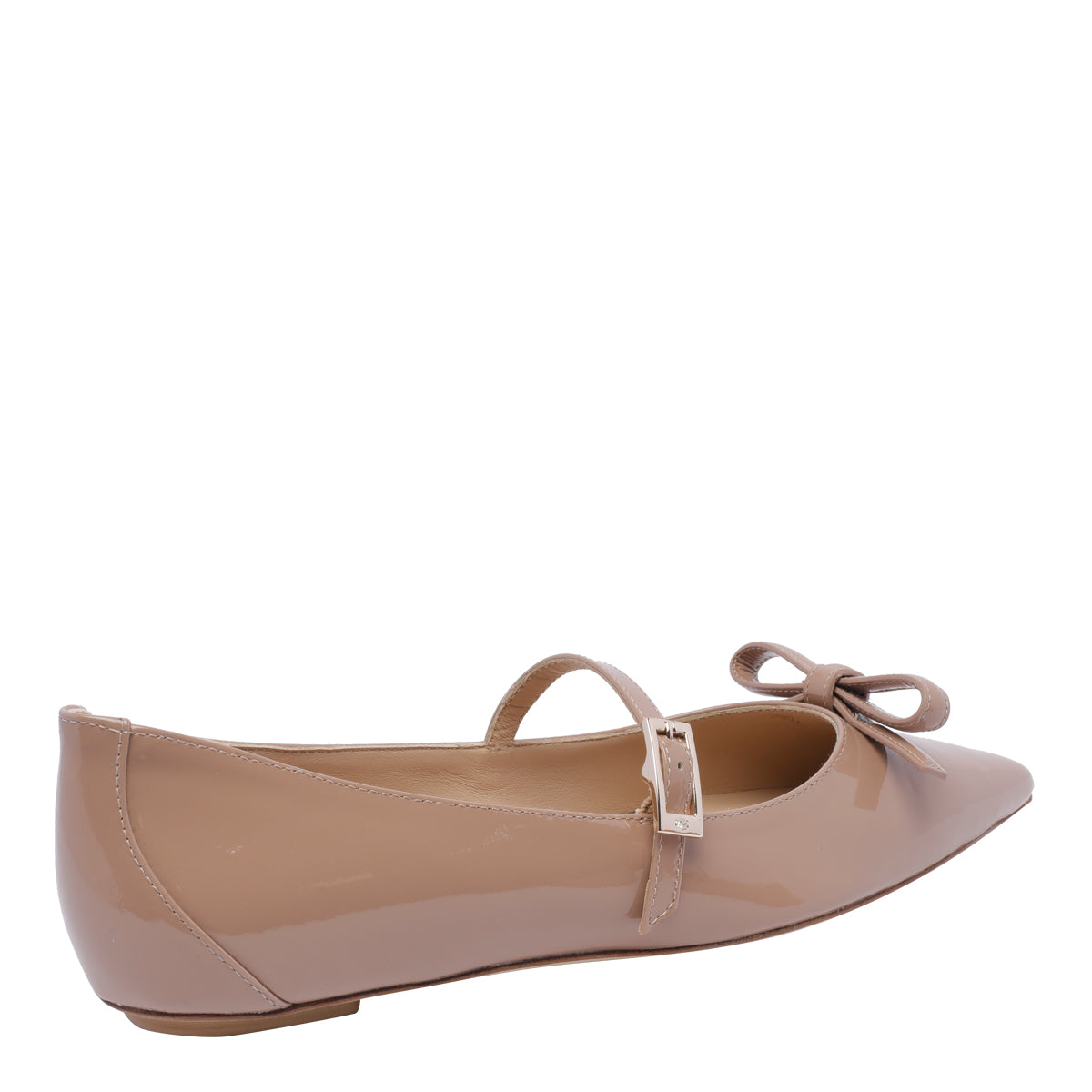 Stuart Weitzman Flat Shoes Pink Patent Leather/leather Sole