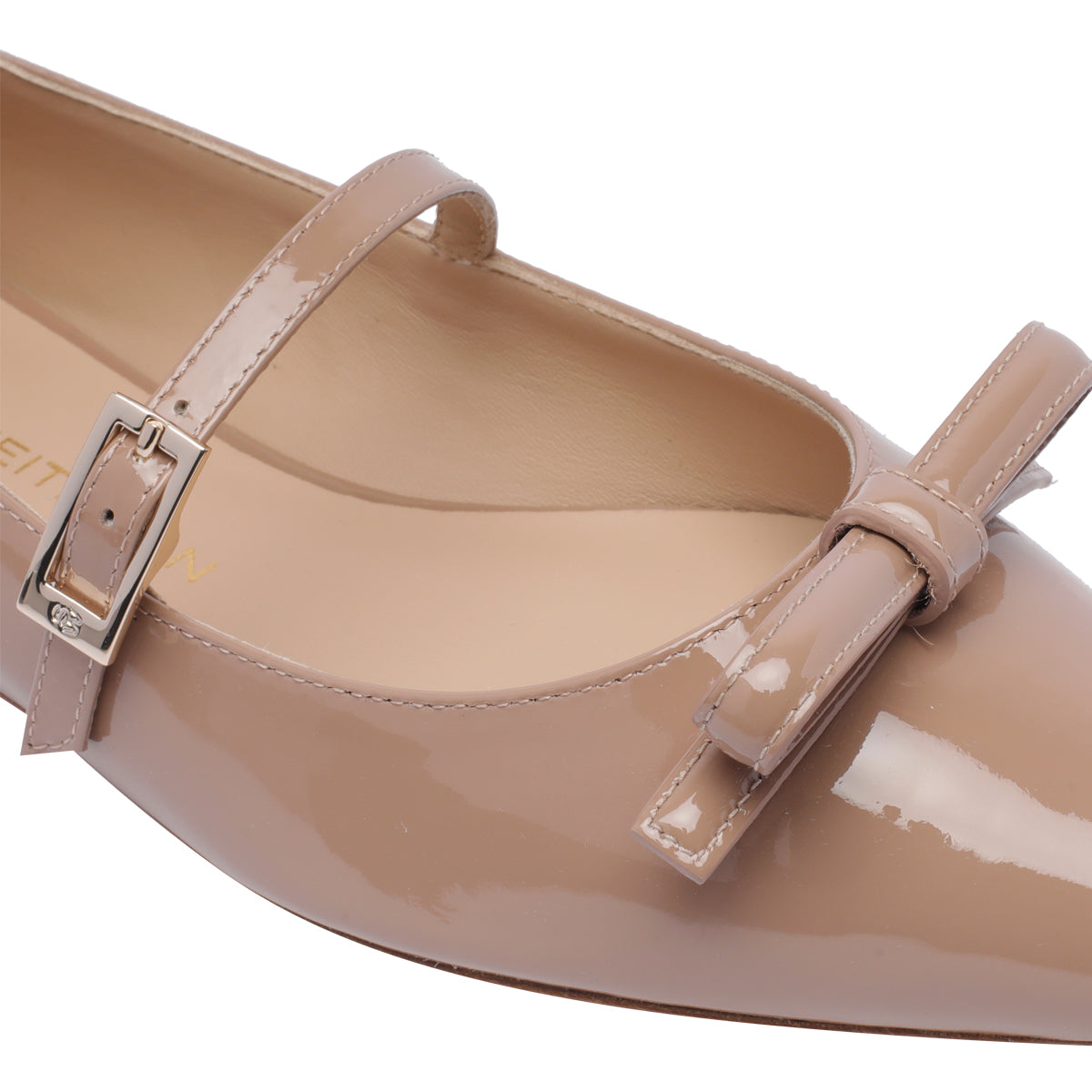 Stuart Weitzman Flat Shoes Pink Patent Leather/leather Sole