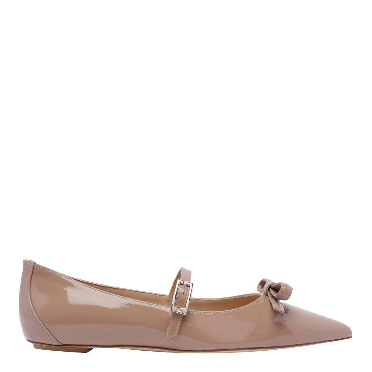 Stuart Weitzman Flat Shoes Pink Patent Leather/leather Sole