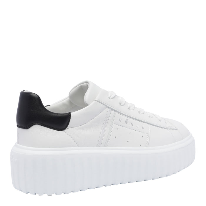 Hogan Sneakers White Calf Leather/rubber Sole
