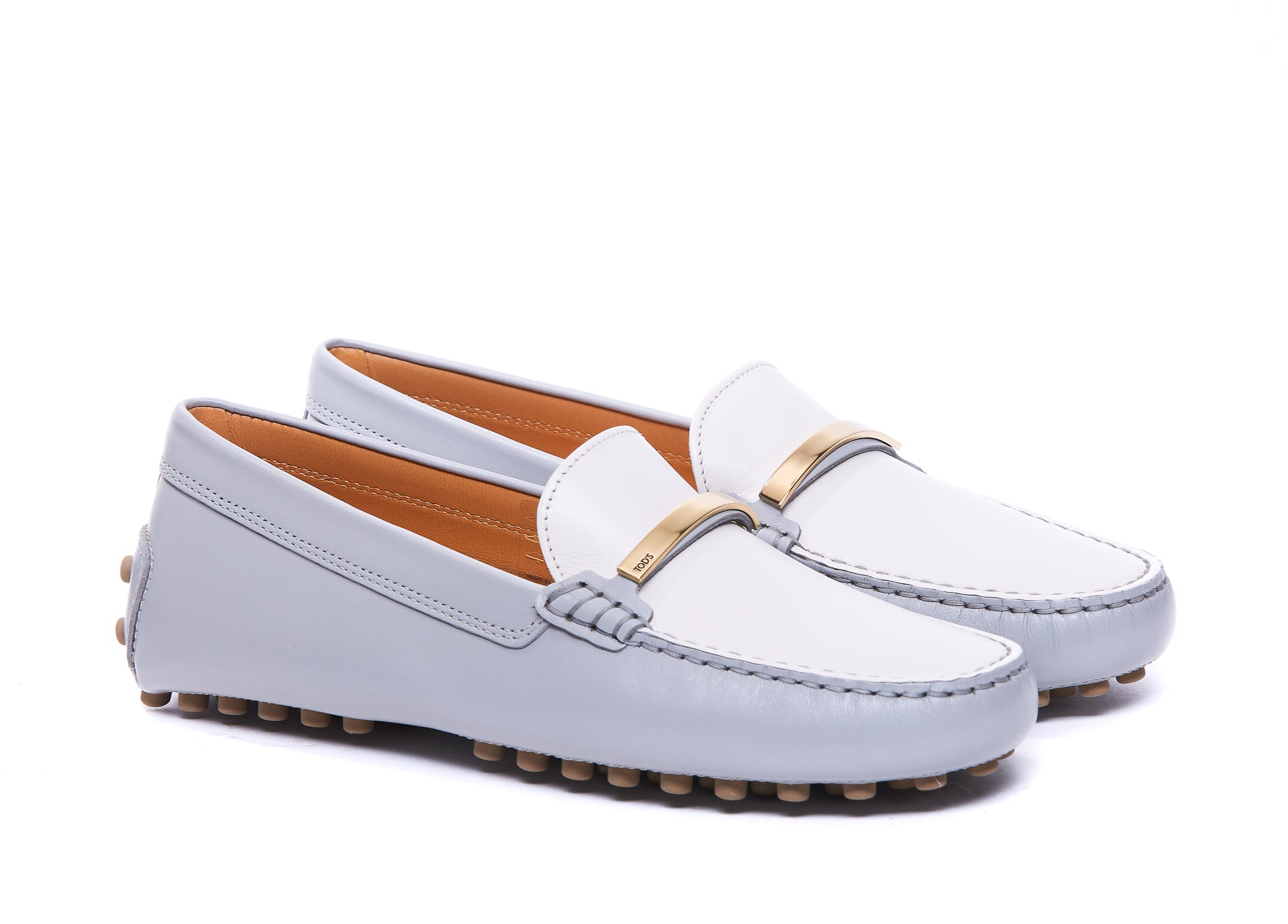 Tods Flat Shoes Grey Leather